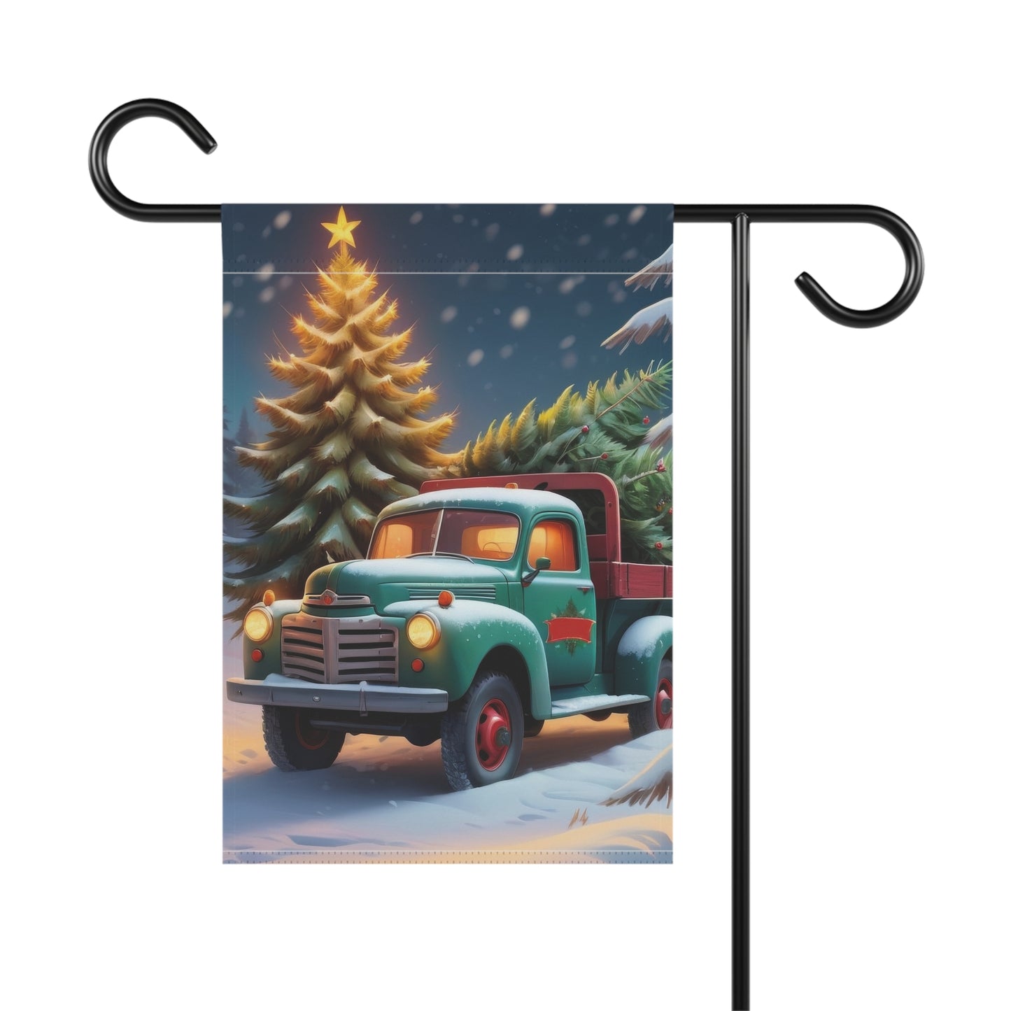 Old Fashioned Truck Holiday Garden Flag