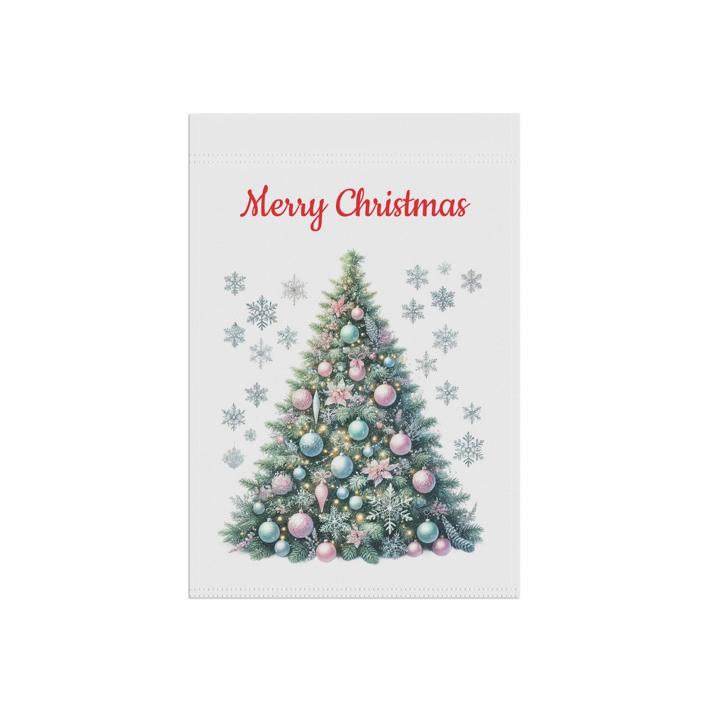 Elegant "Merry Christmas" Tree Garden Flag