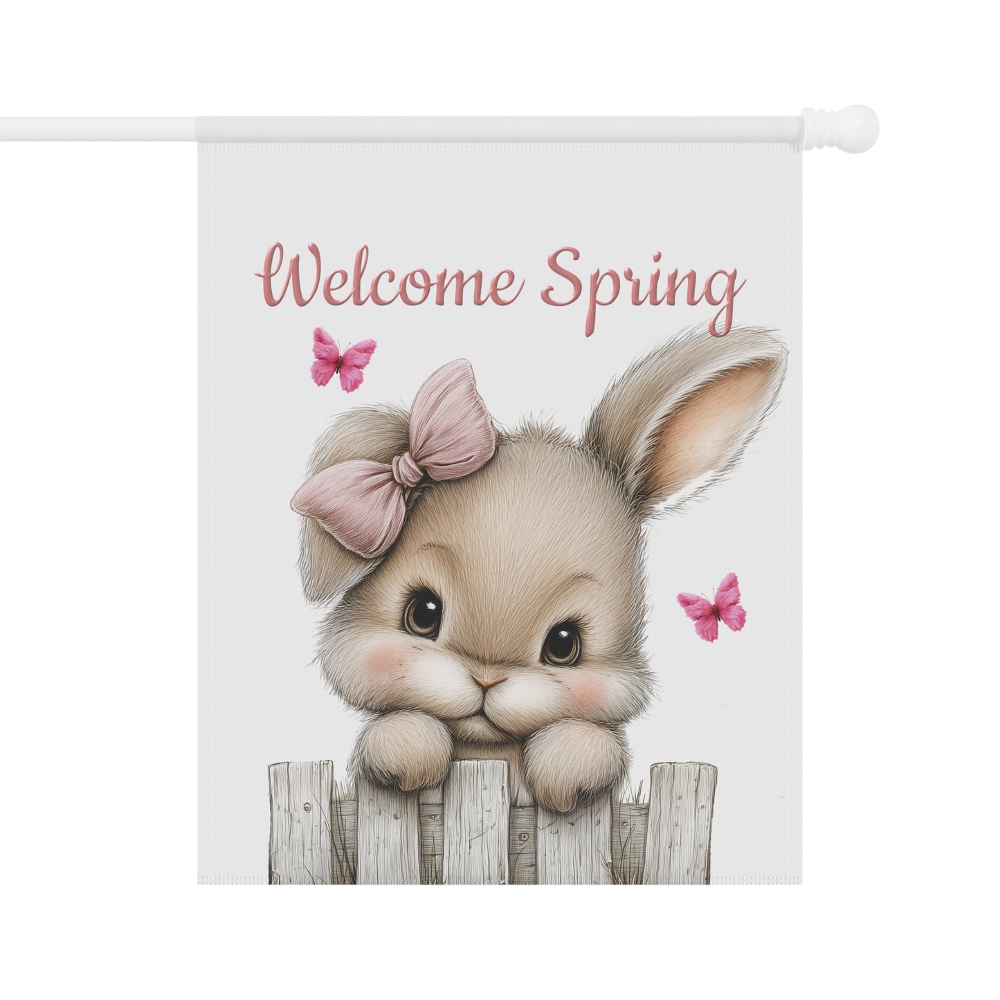 Bunny & Butterflies Garden Flag