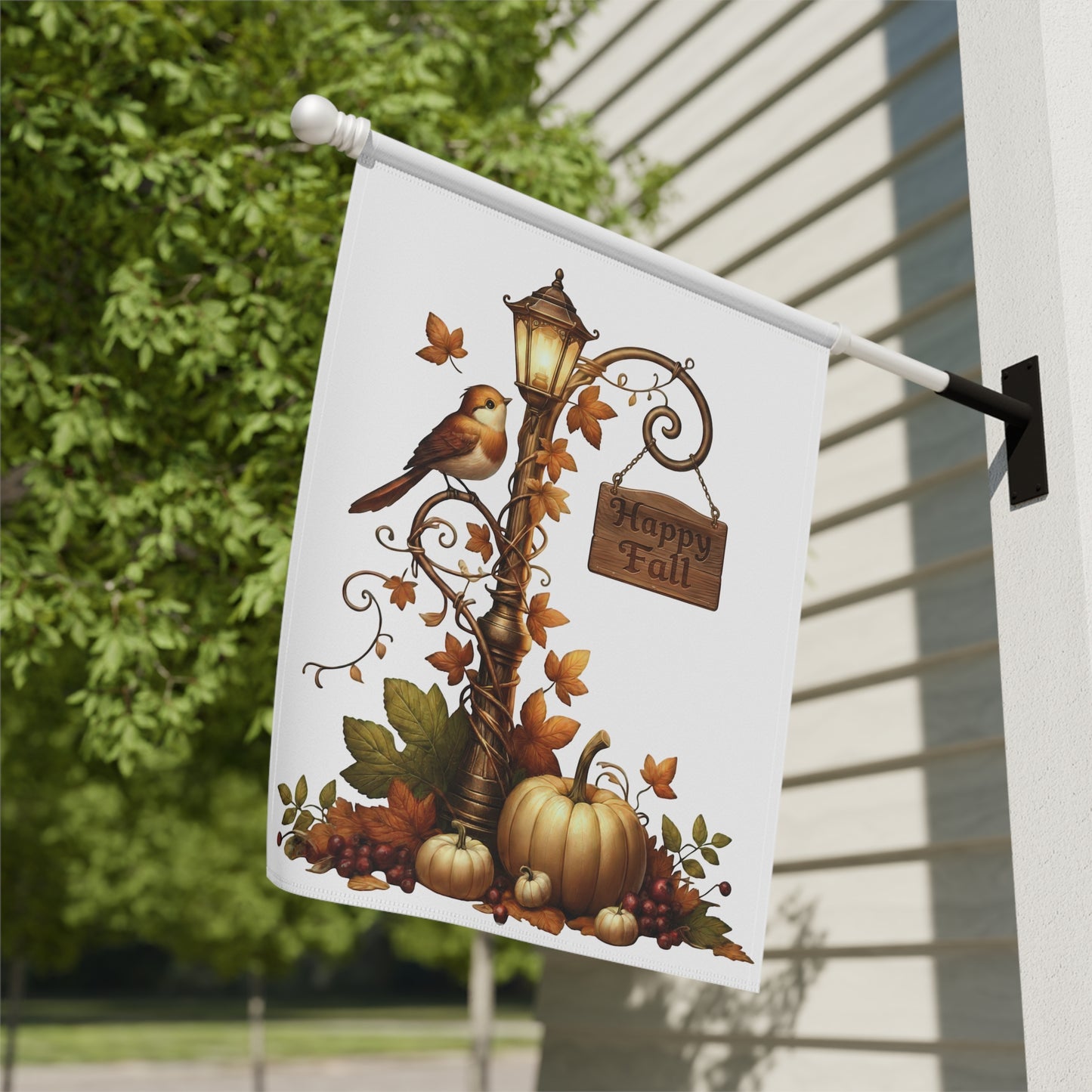 Cute Autumn Garden Flag