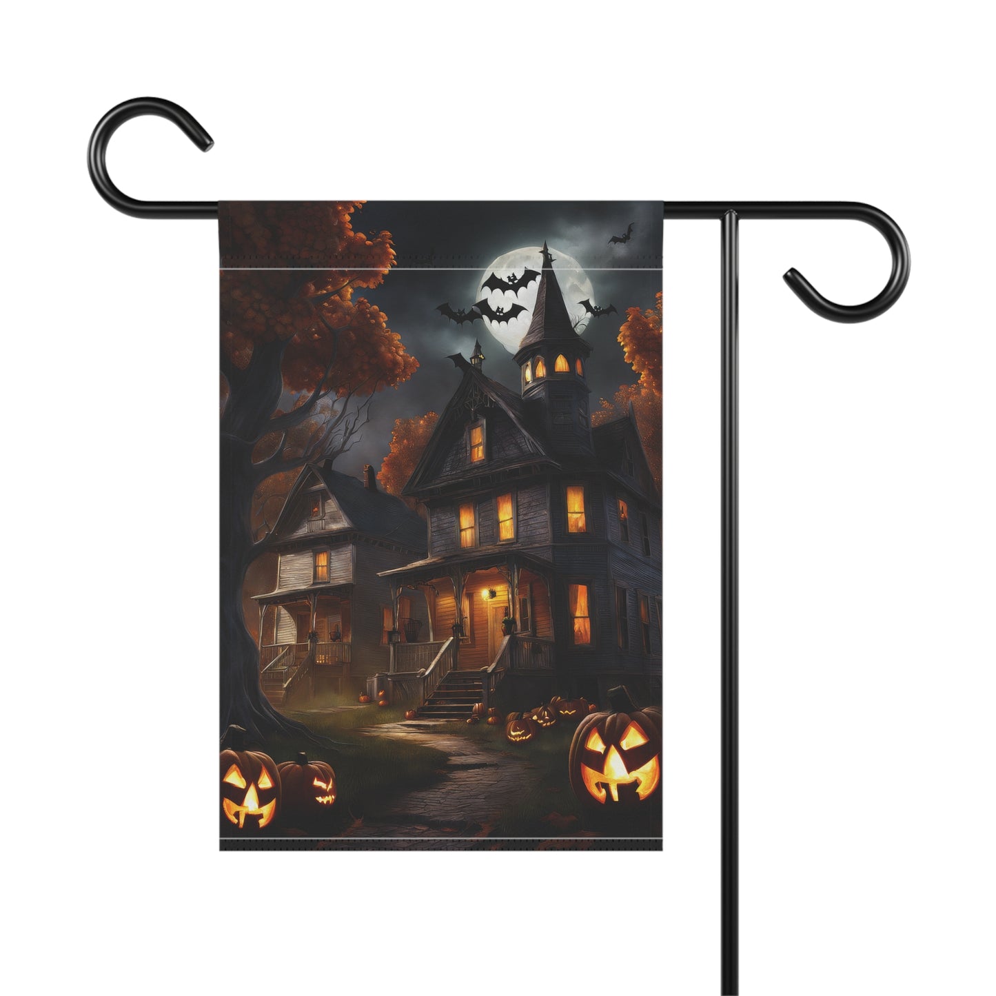 Creepy Halloween House Garden Flag/ House Banner