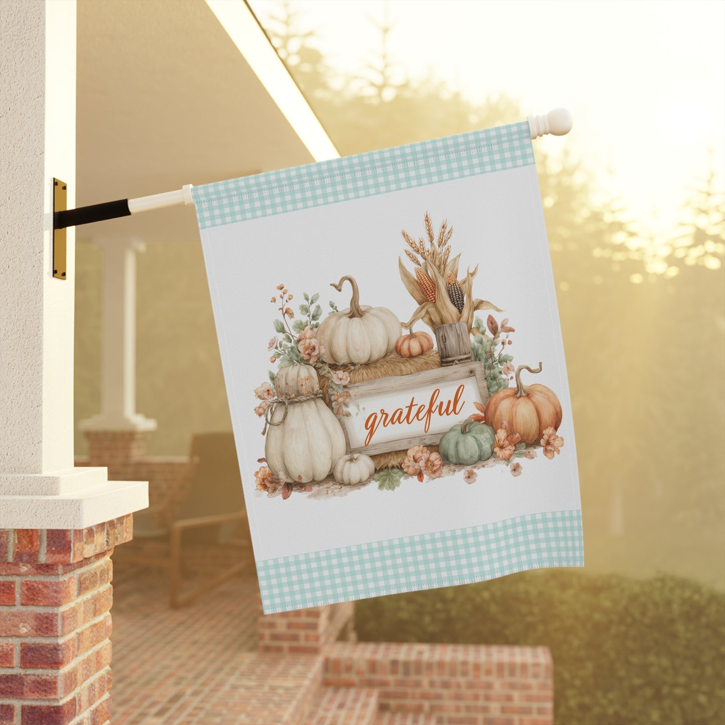 Grateful Autumn Garden Flag