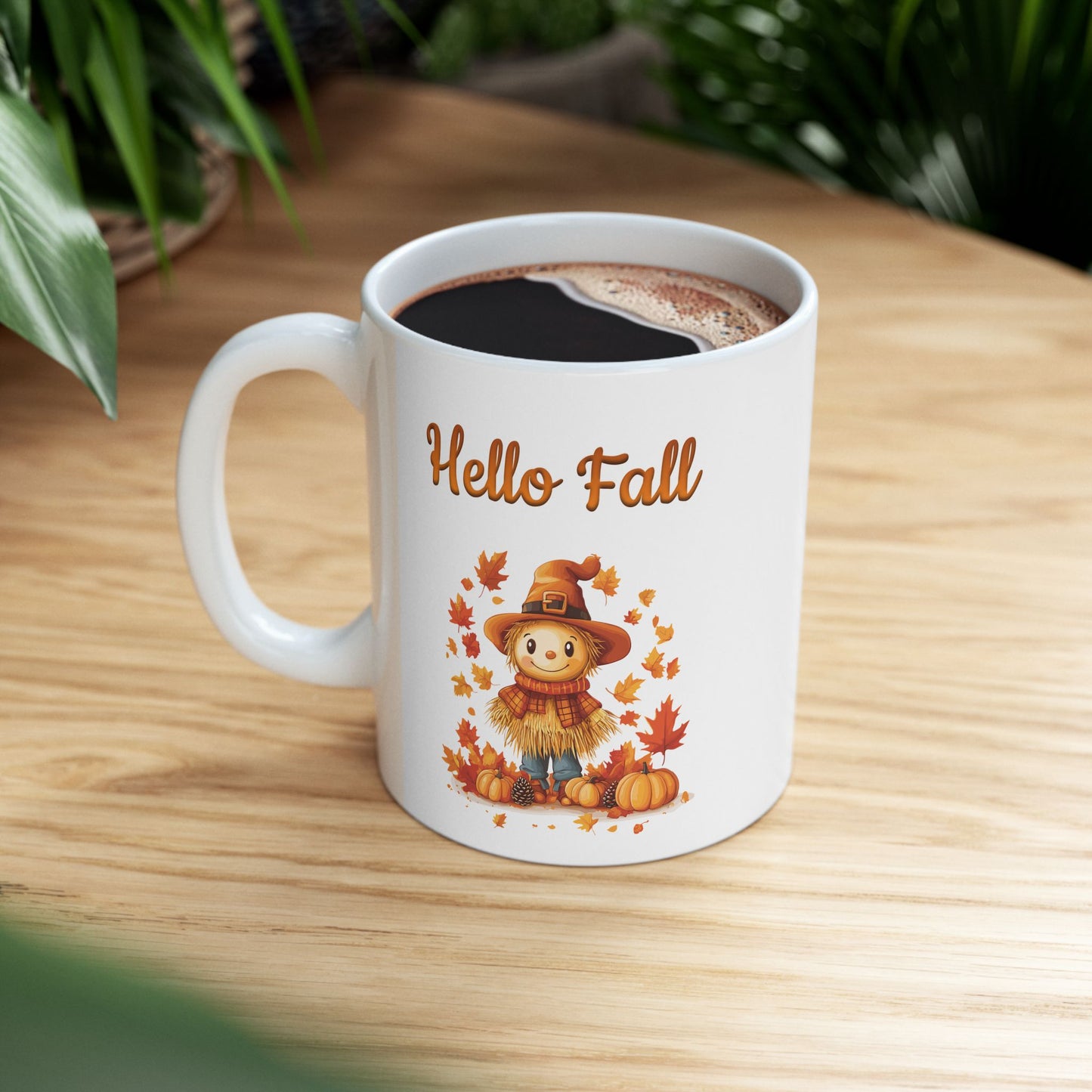 Hello Fall Scarecrow Coffee Mug