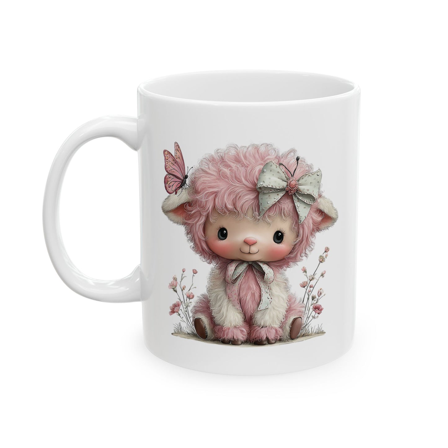 Cute Pink Lamb Mug