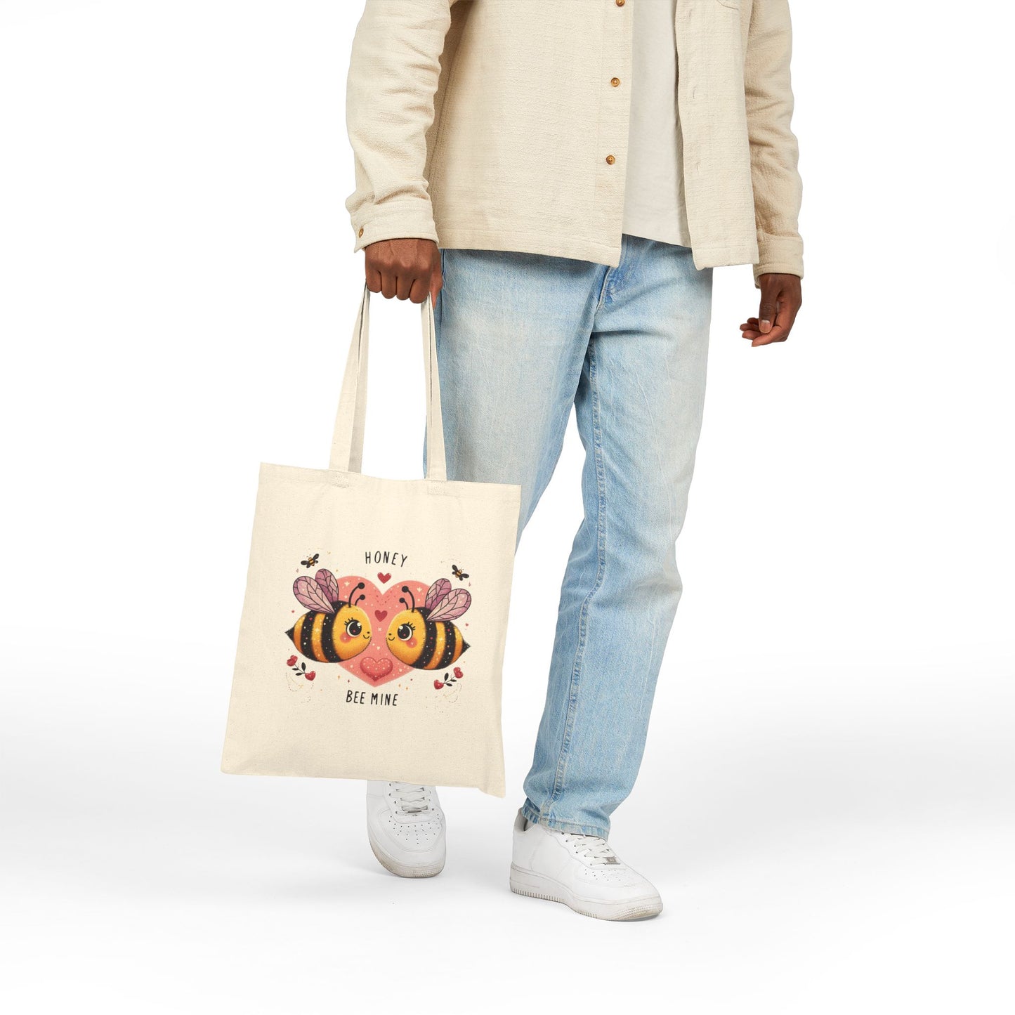 "Honey Bee Mine" Cute Valentine's Day Tote Bag