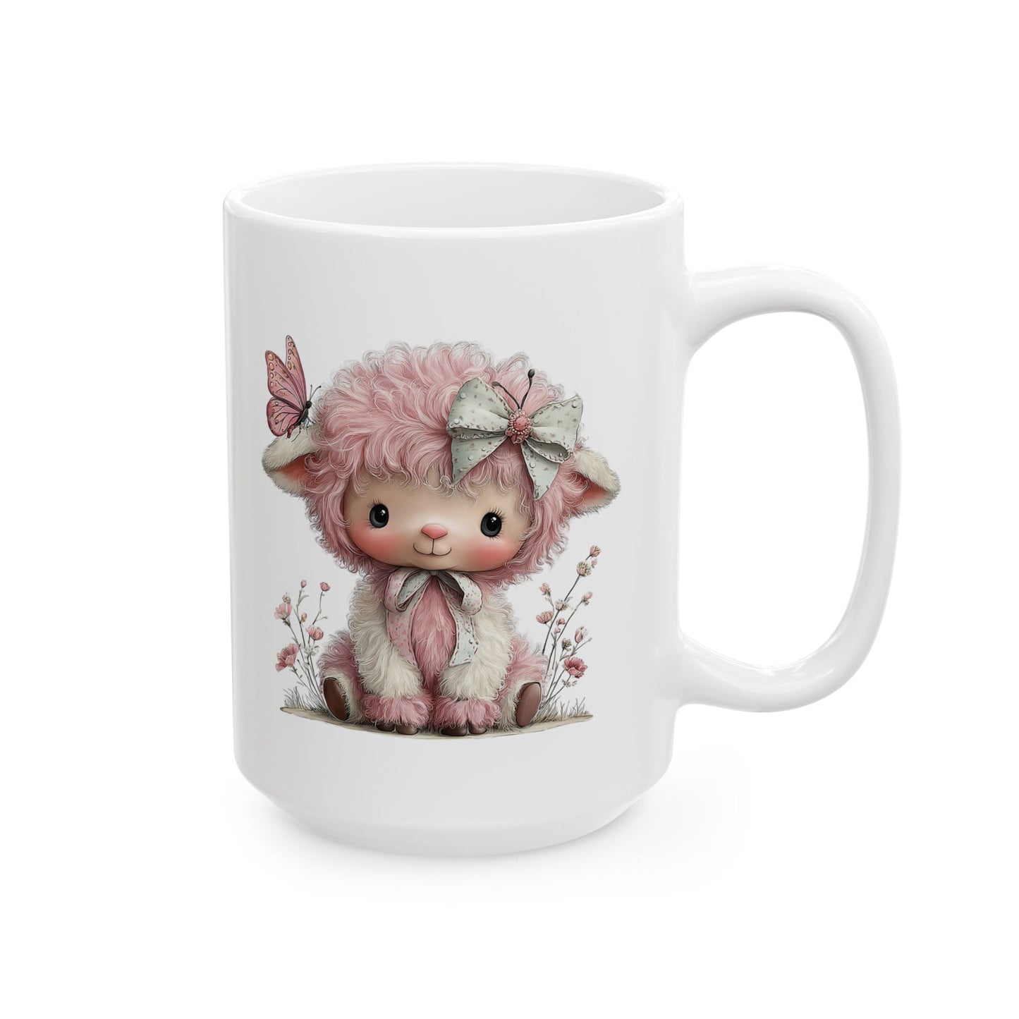 Cute Pink Lamb Mug