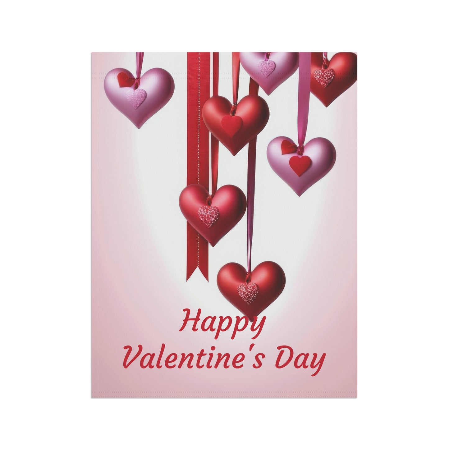 Hanging Hearts Valentine Garden Flag