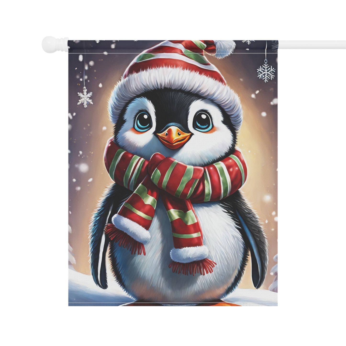 Holiday Penguin Garden Flag/ House Banner