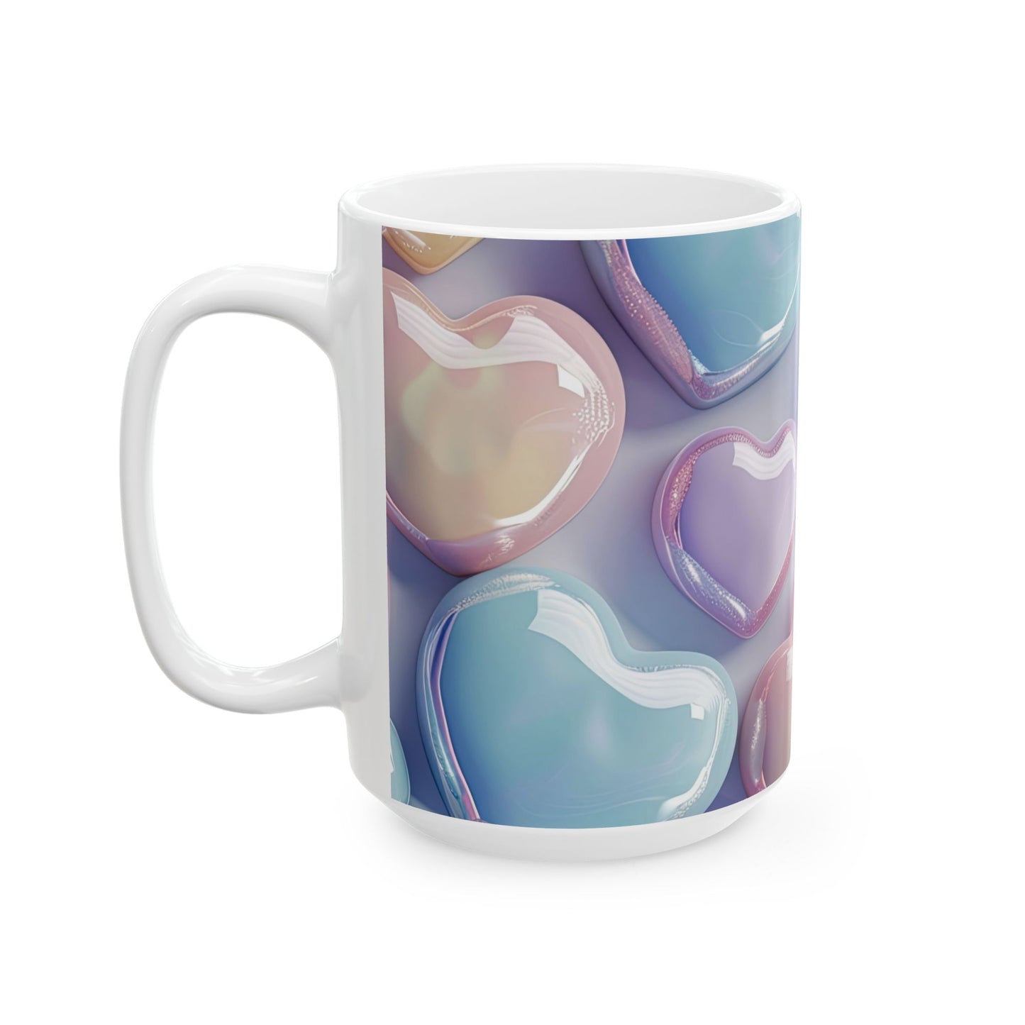 Glossy Bubble Heart Mug