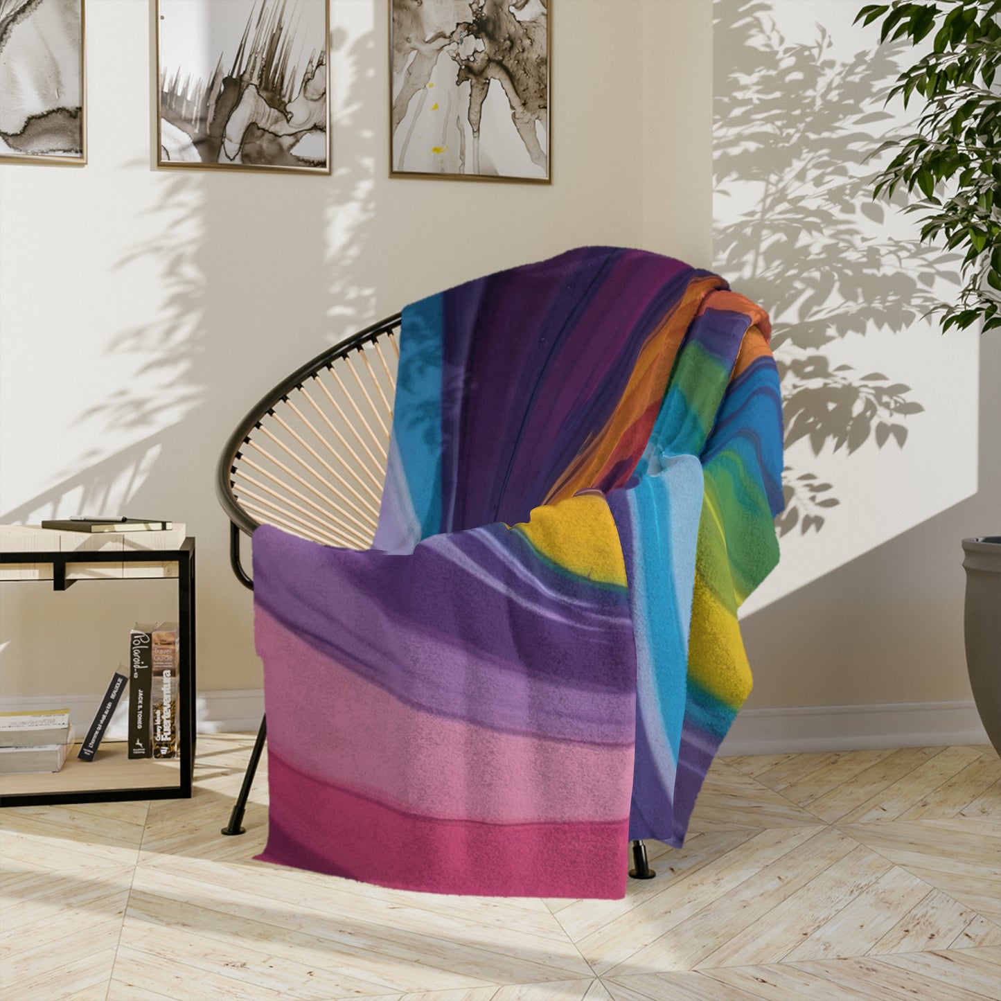 Abstract Swirl Velveteen Blanket