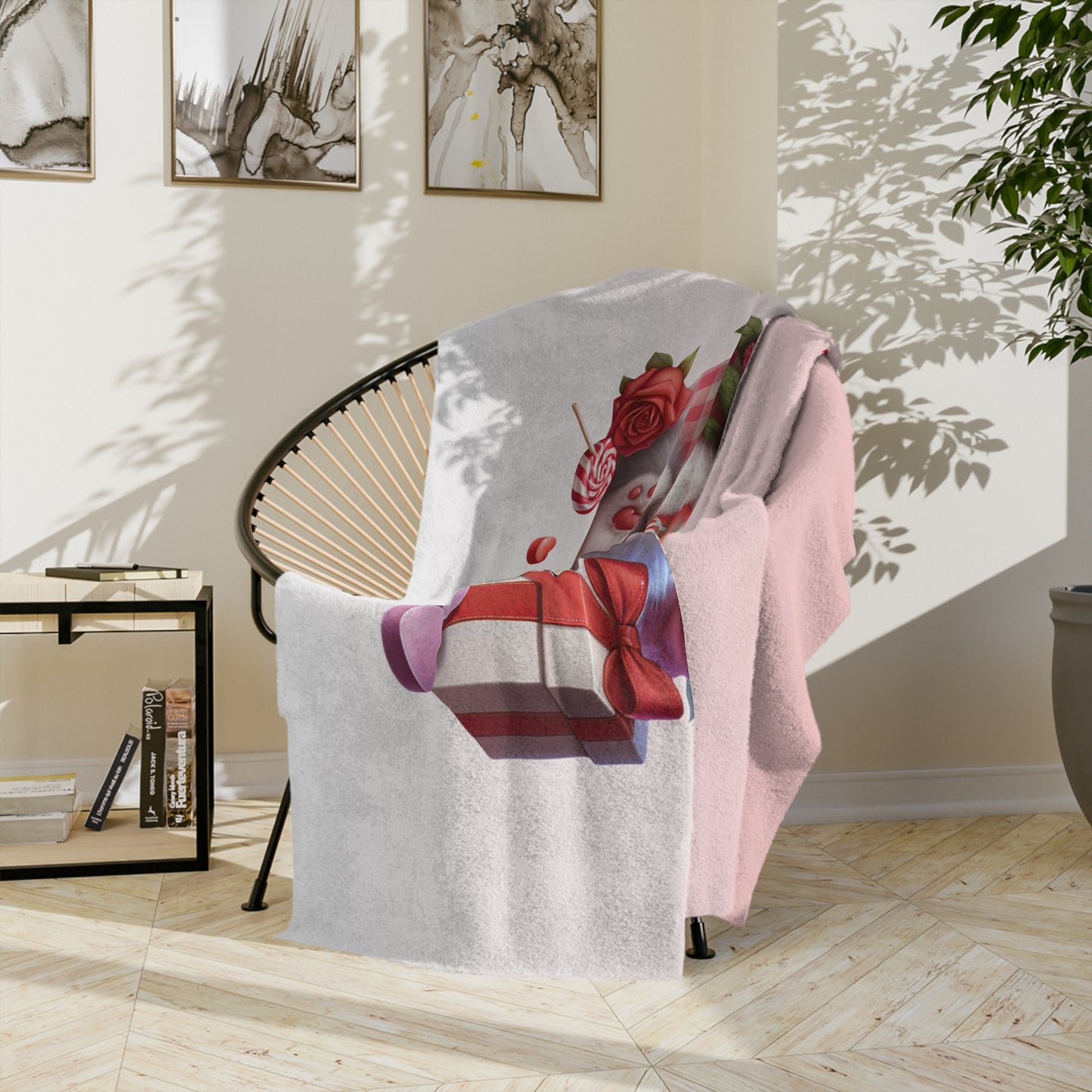 "Happy Valentine's Day" Kitten Blanket