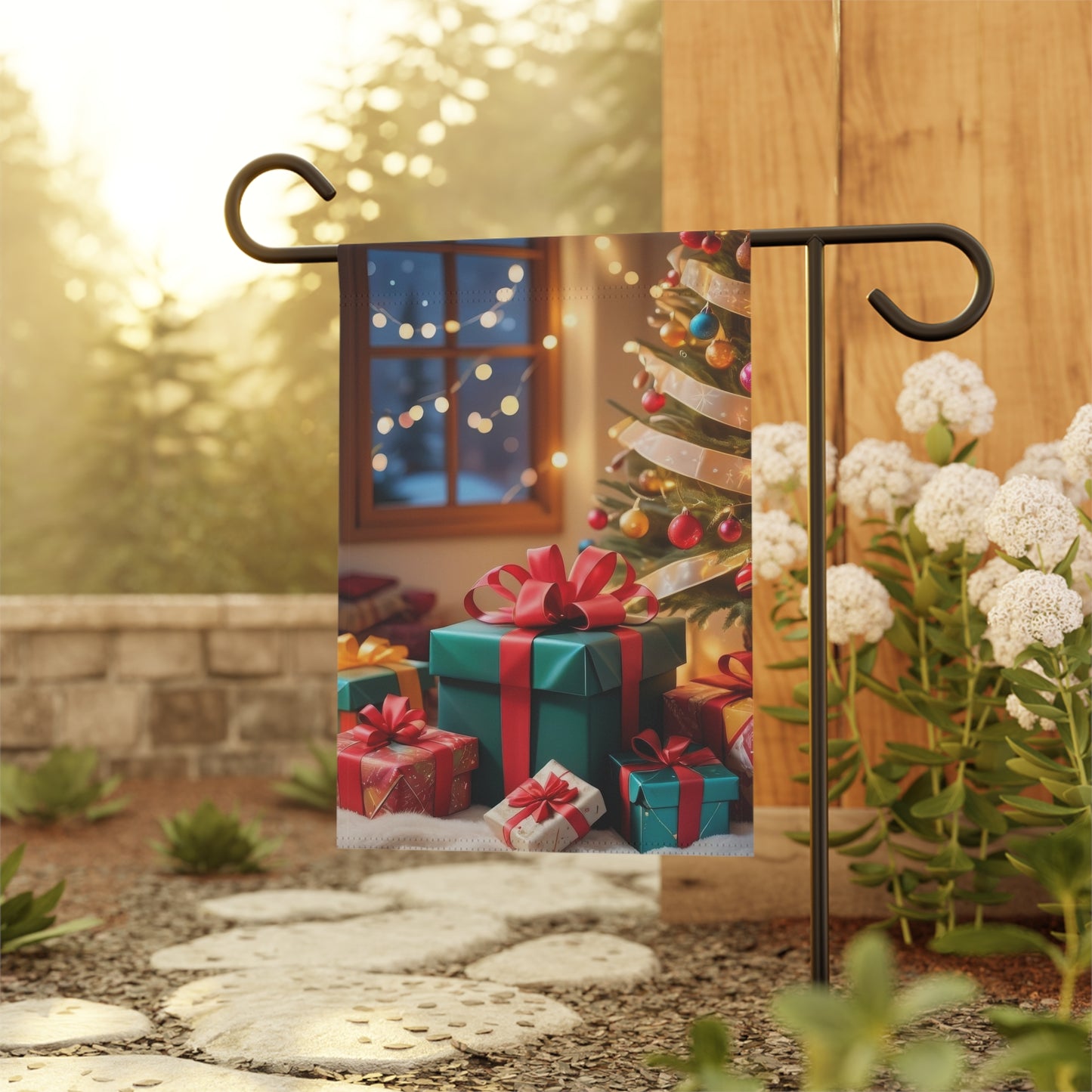 Beautiful Christmas Scene Garden Flag