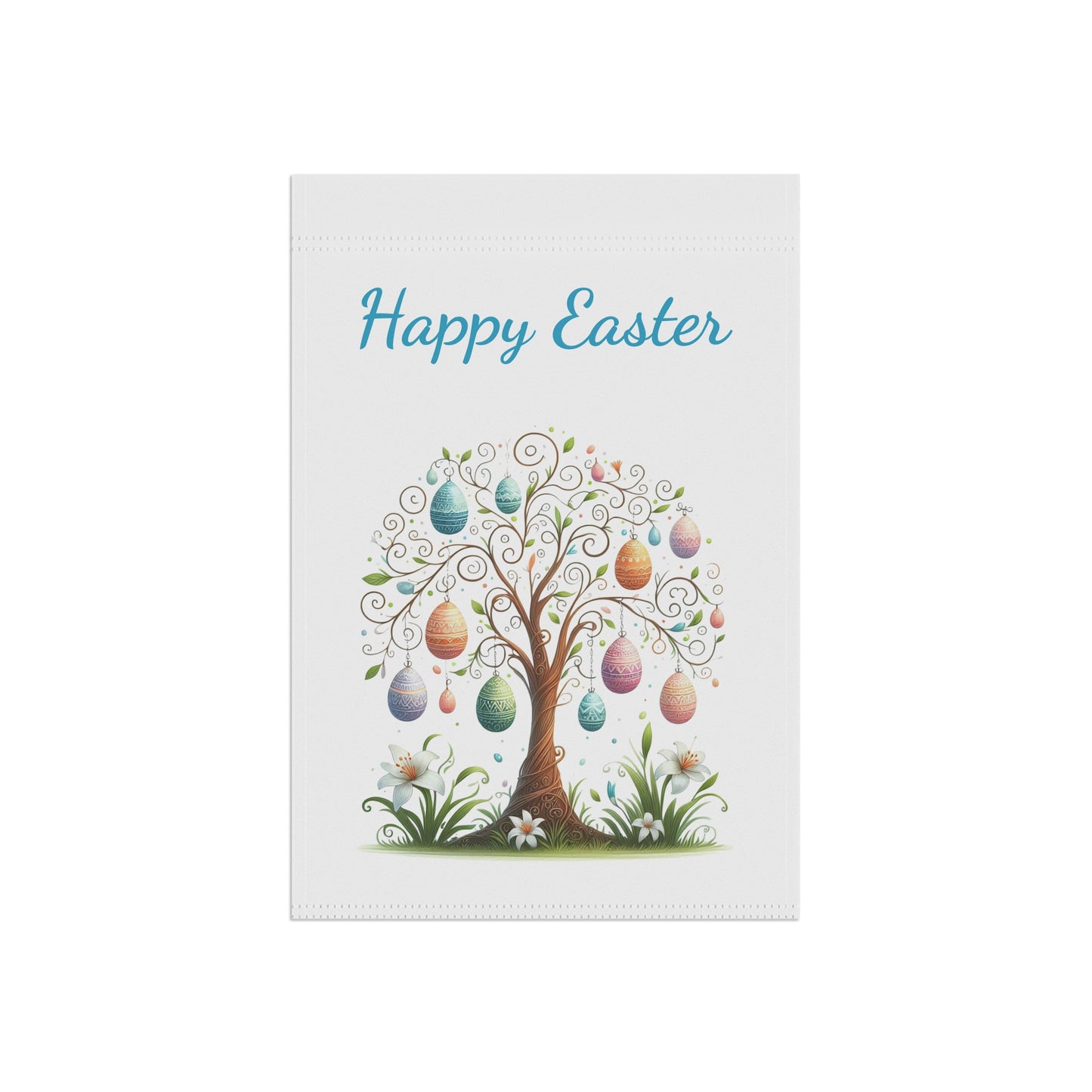 Cute Easter Egg Tree Garden Flag
