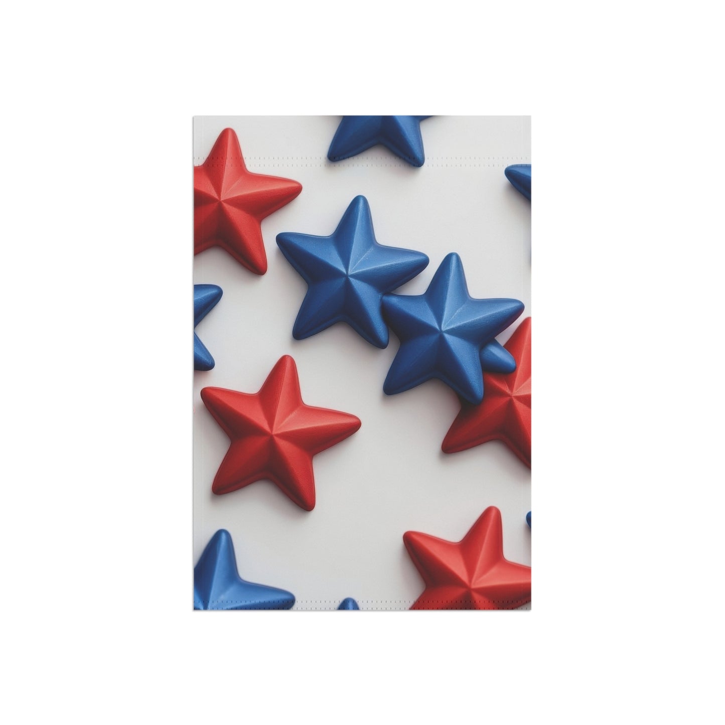 Red and Blue Stars July 4th Garden Flag