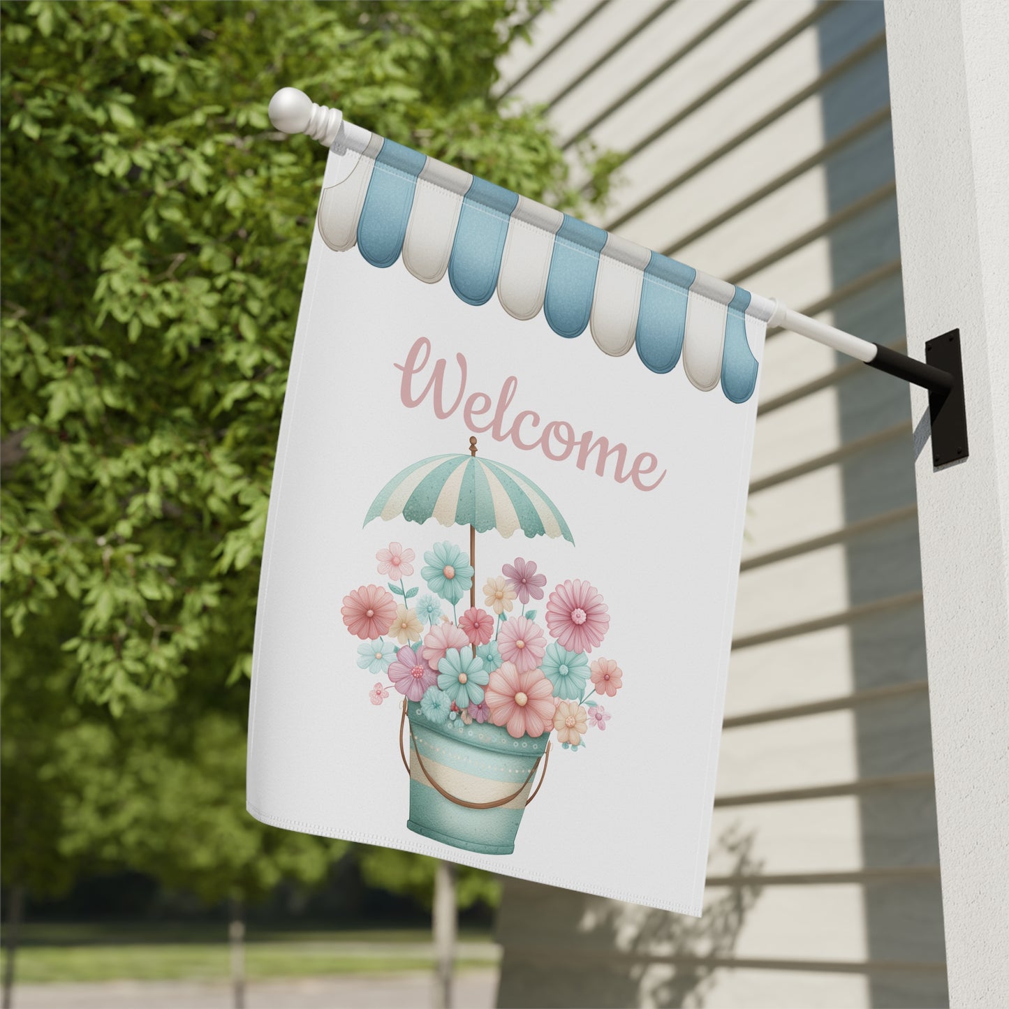 Welcome Floral Garden Flag