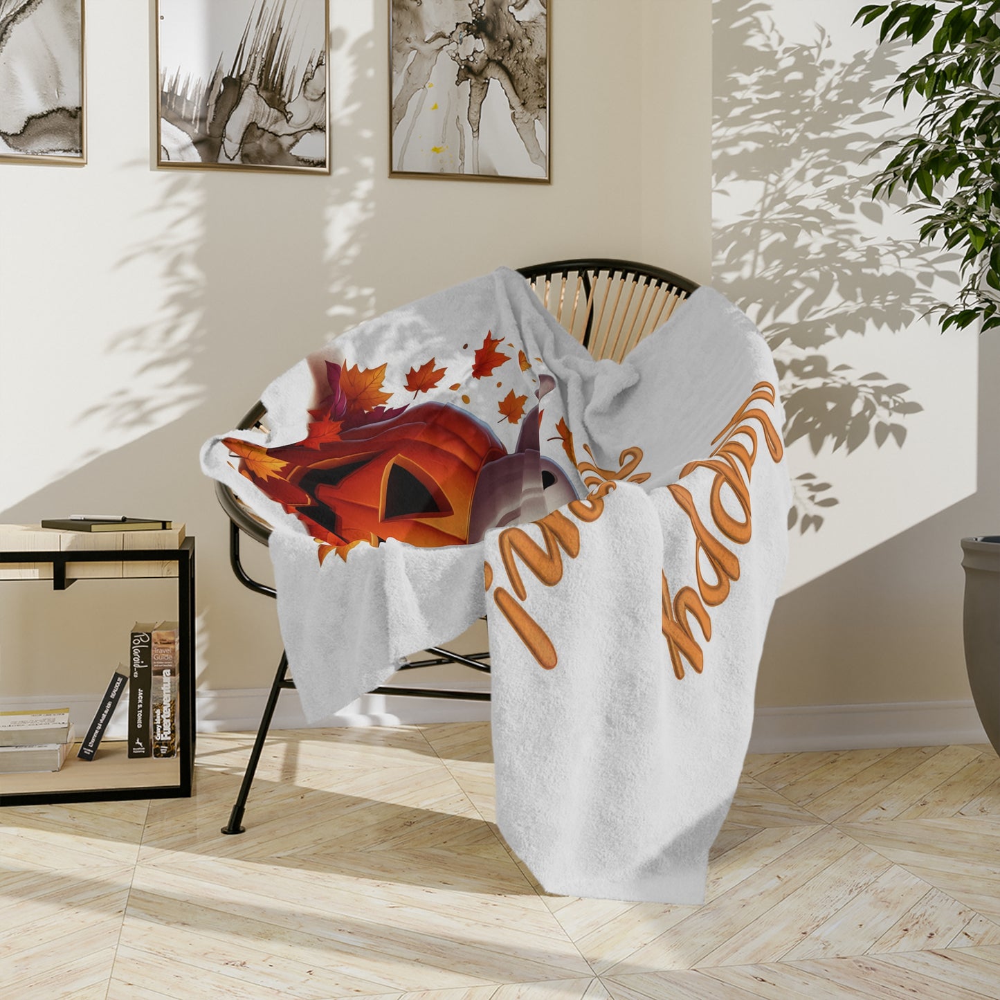 Happy Halloween Ghost Velveteen Blanket