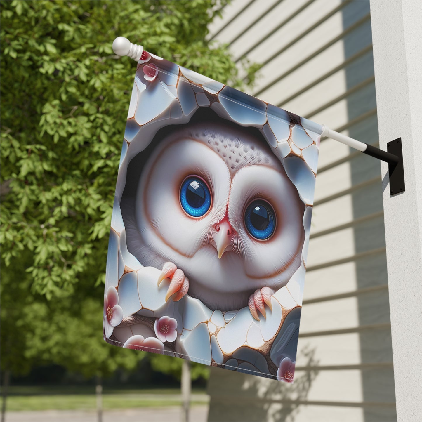 Adorable Baby Owl Garden Flag