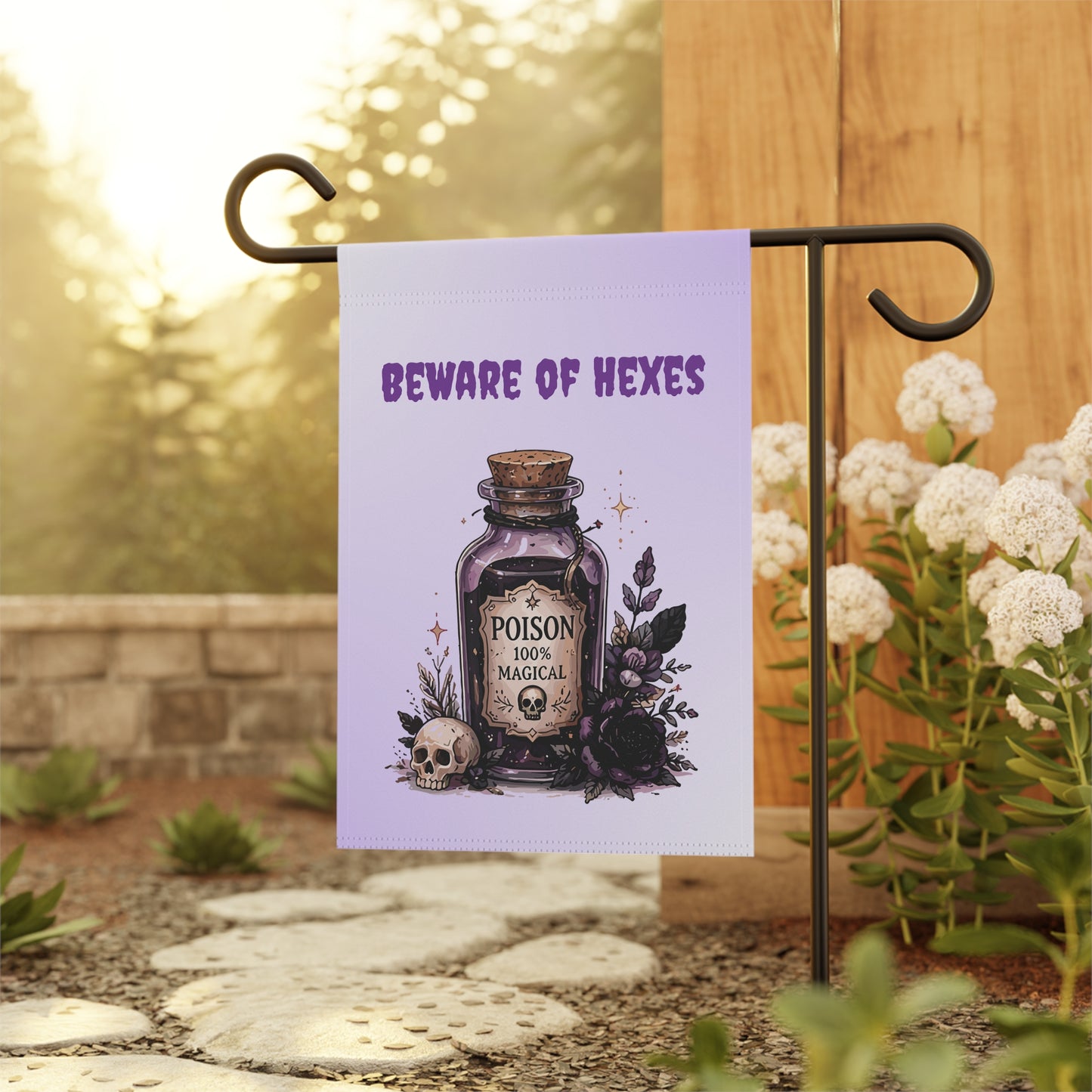 Beware of Hexes Halloween Garden Flag