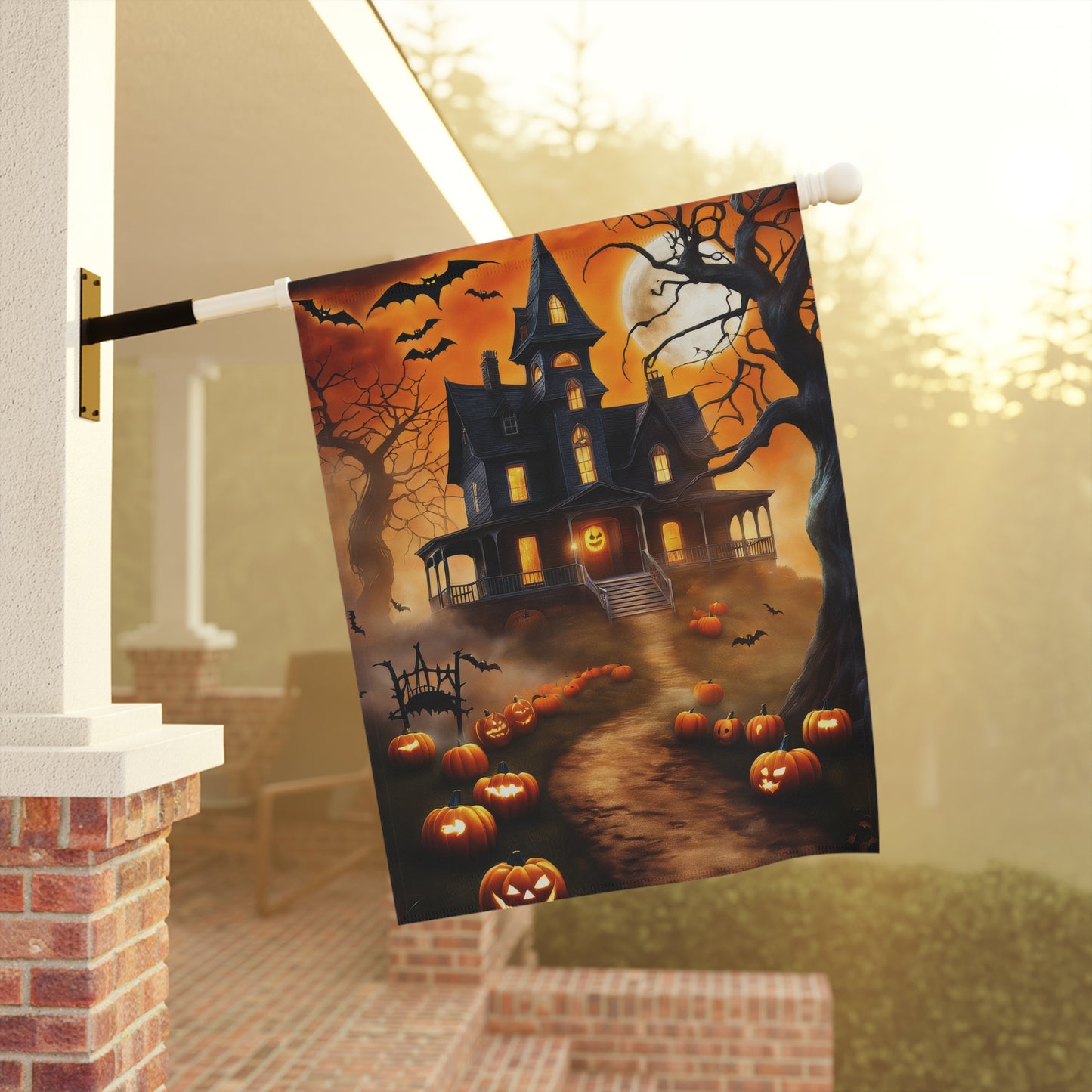 Haunted House on a Hill Garden Flag/ House Banner