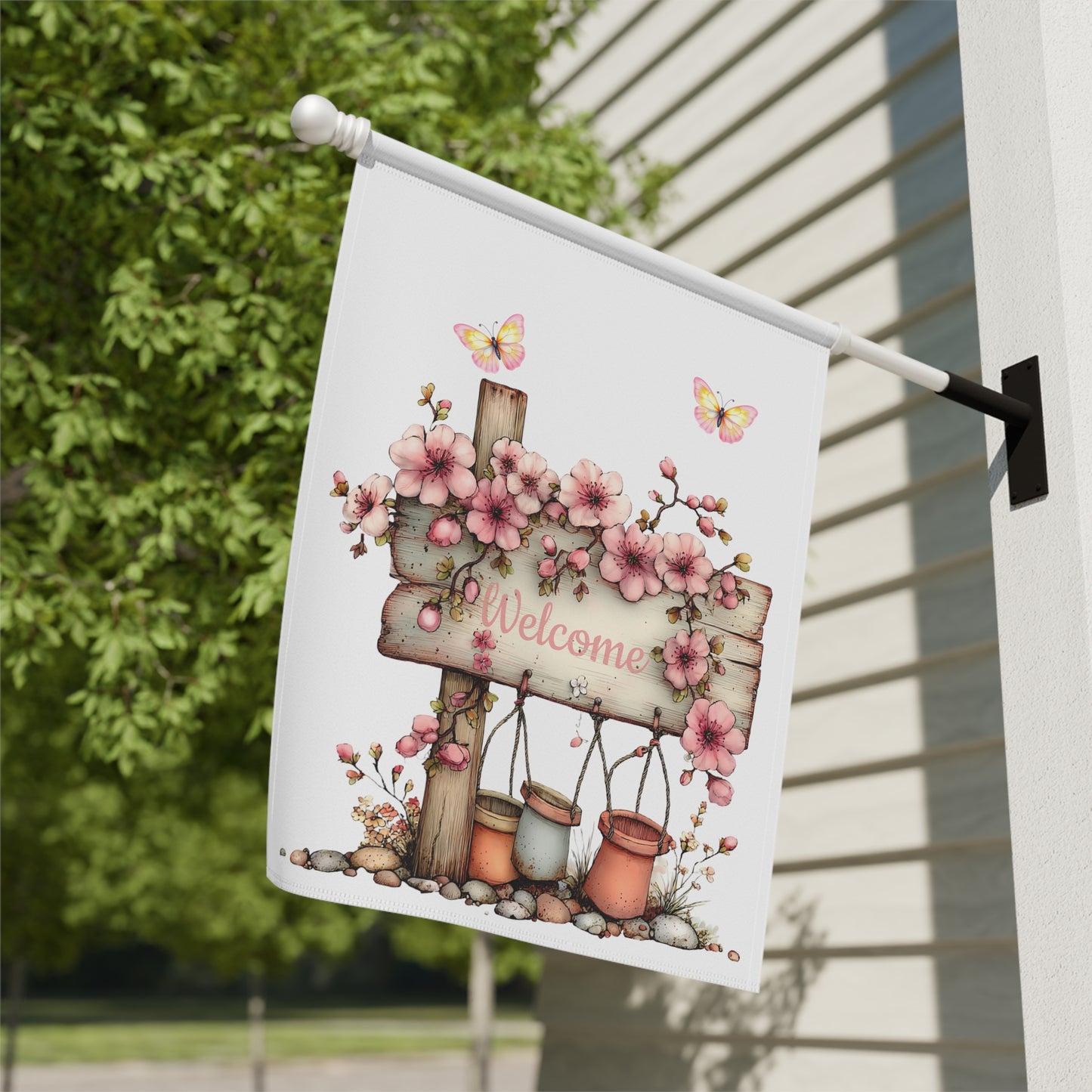 Rustic Blossom Sign Flag