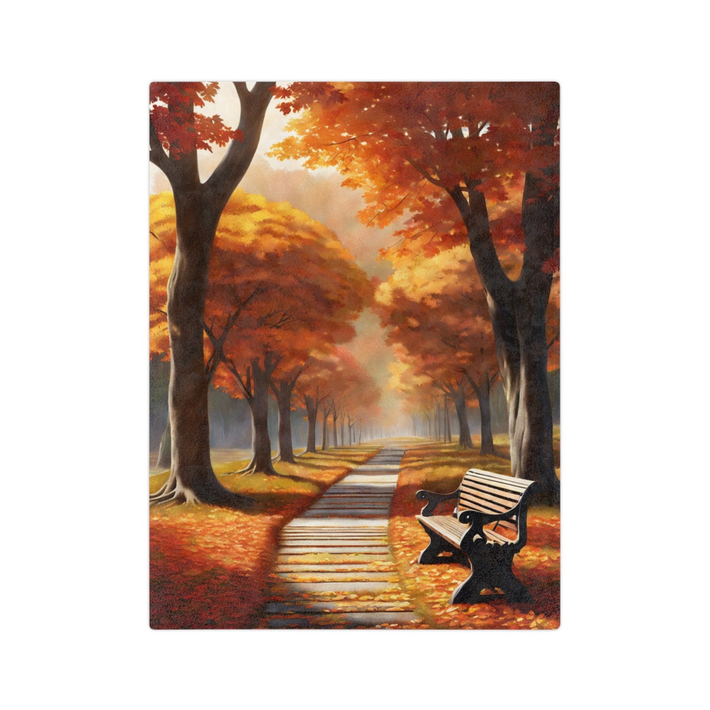 Autumn Park Velveteen Blanket