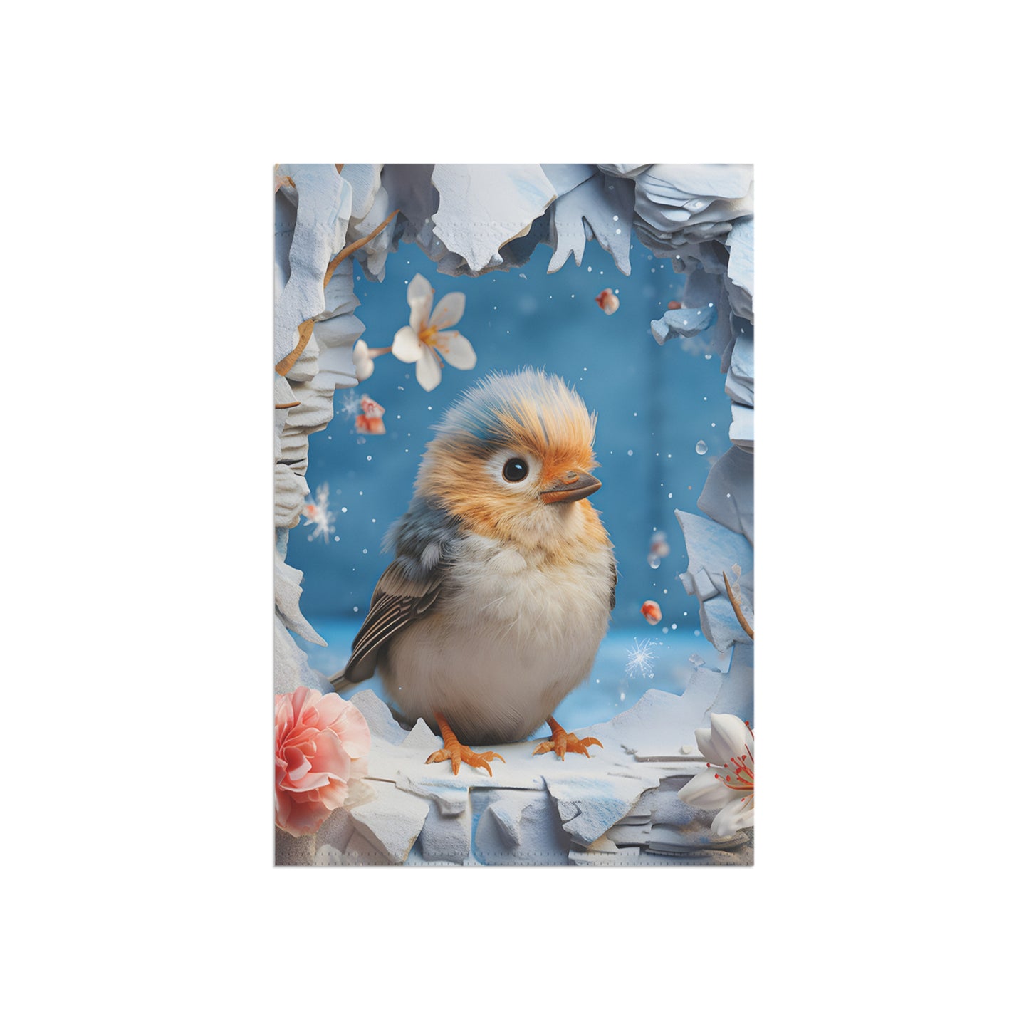 Cute Spring Baby Bird Garden Flag