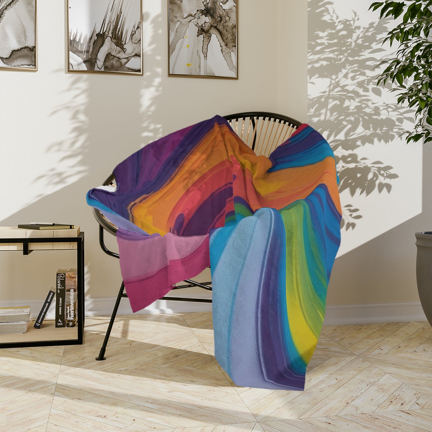 Abstract Swirl Velveteen Blanket