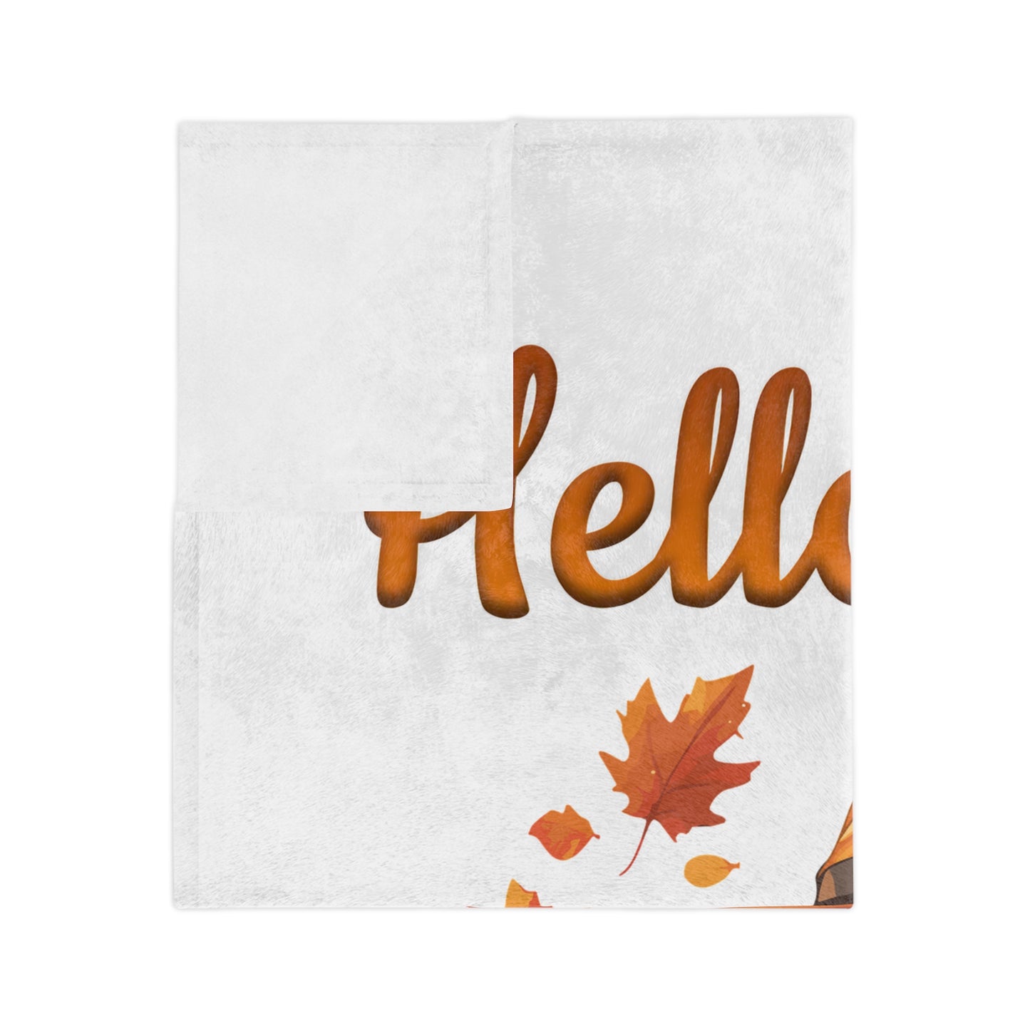 Hello Fall Scarecrow Velveteen Blanket