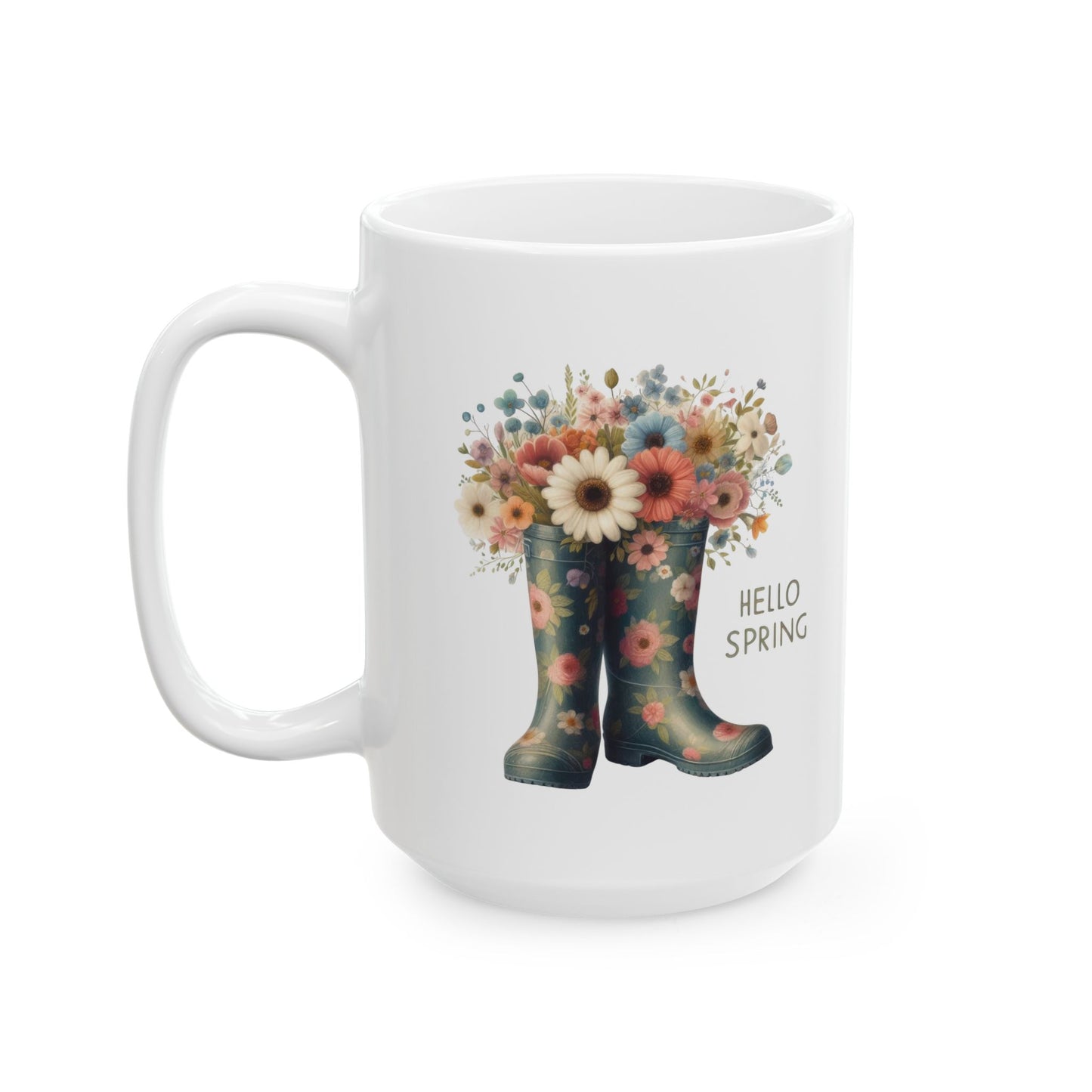 Hello Spring Floral Coffee Mug