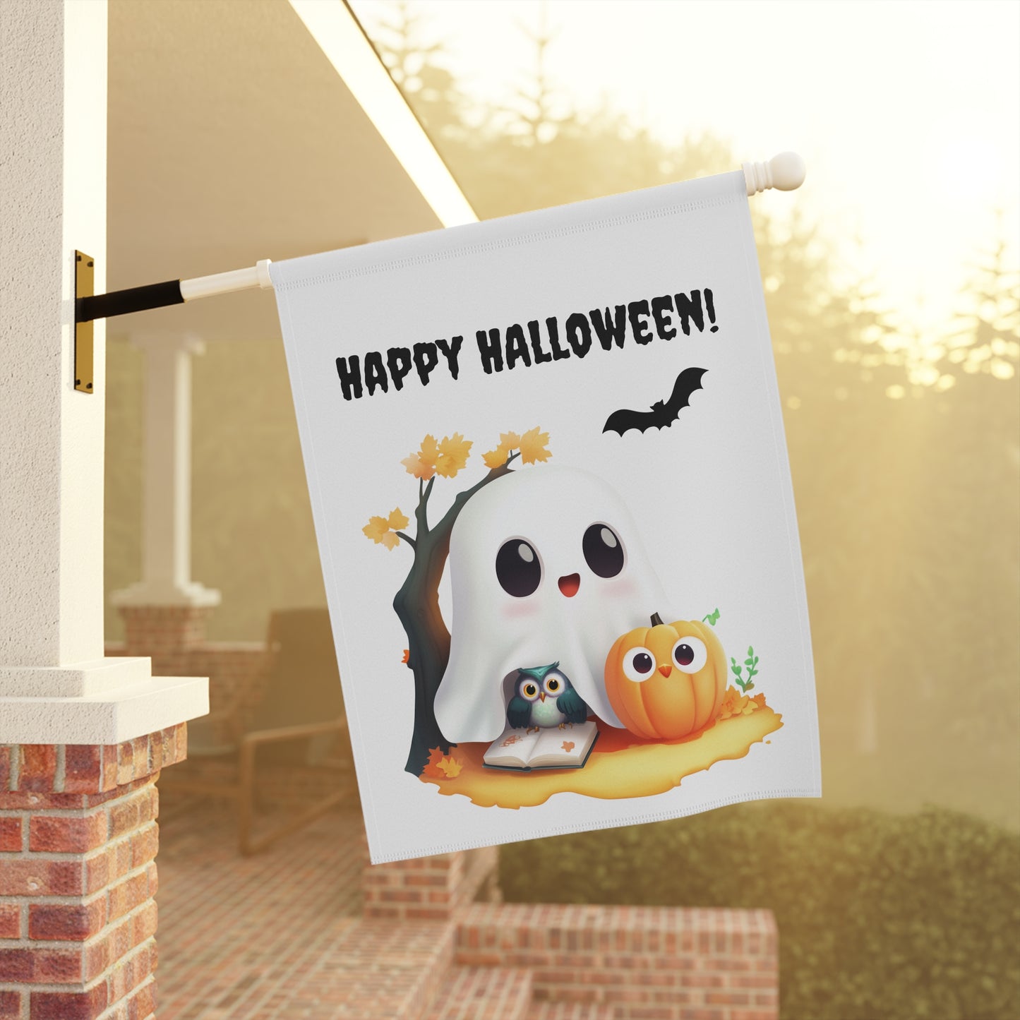 Sweet Little Ghost Garden Flag
