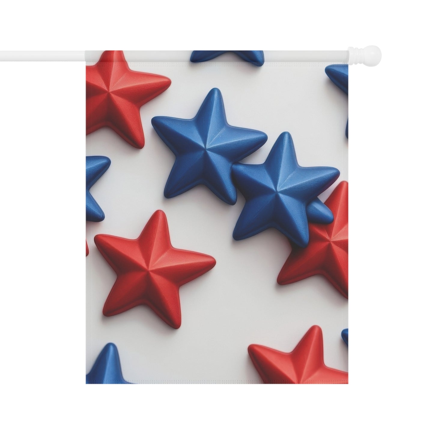 Red and Blue Stars July 4th Garden Flag