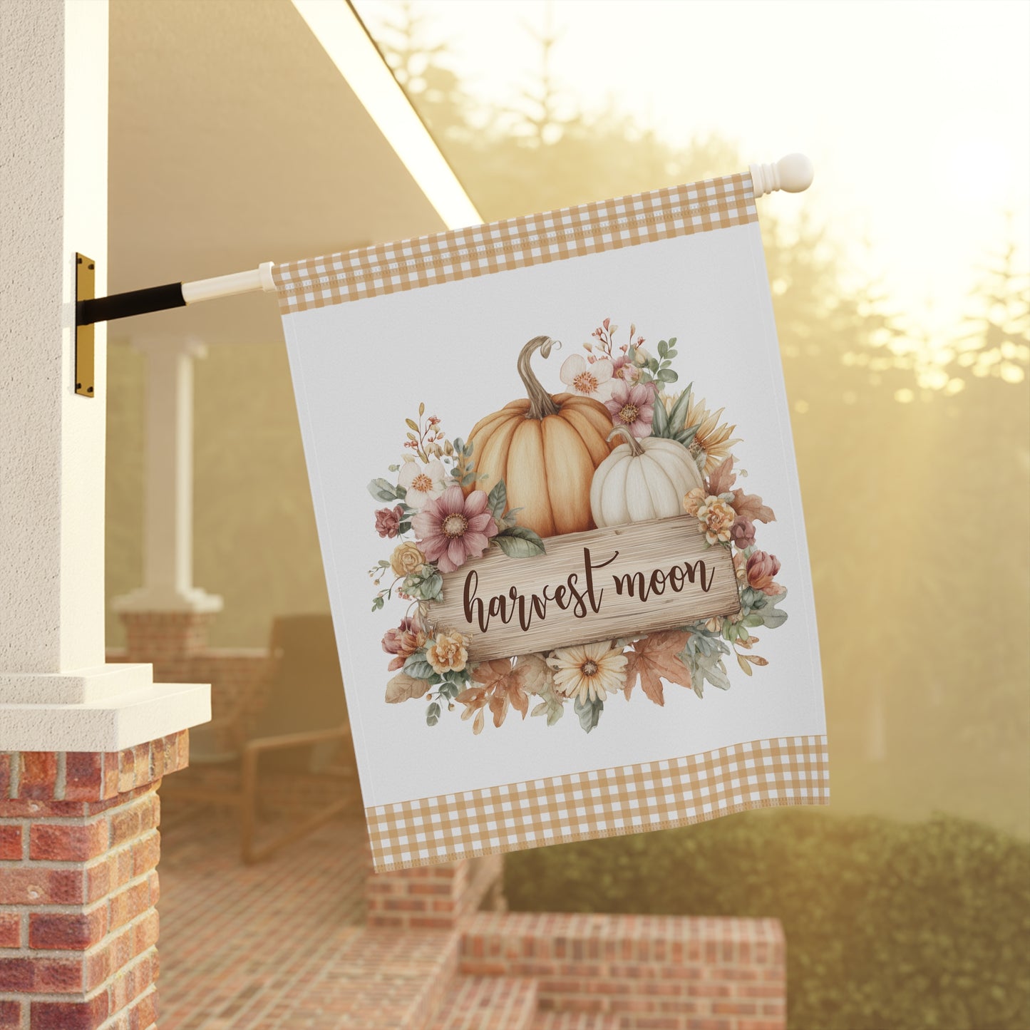 Harvest Moon Pumpkin Garden Flag