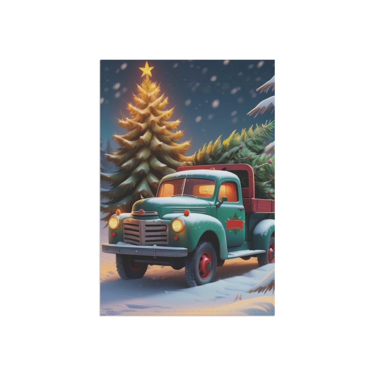 Old Fashioned Truck Holiday Garden Flag