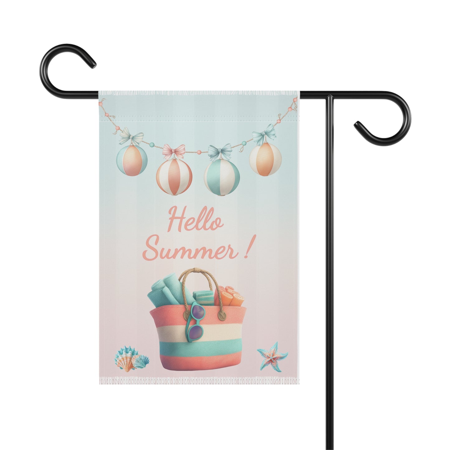 Summer Beach Bag Garden Flag