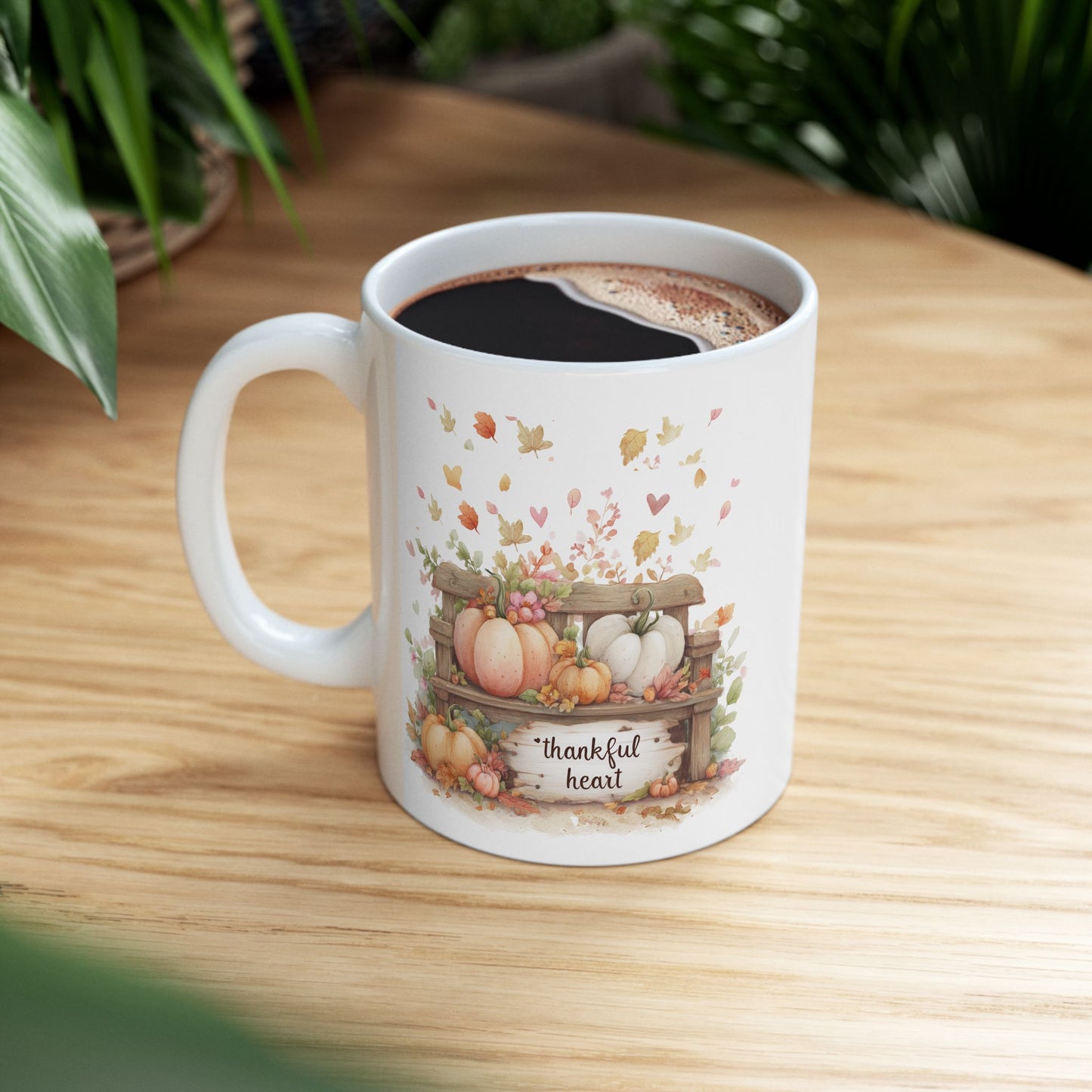 Thankful Heart Autumn Coffee Mug