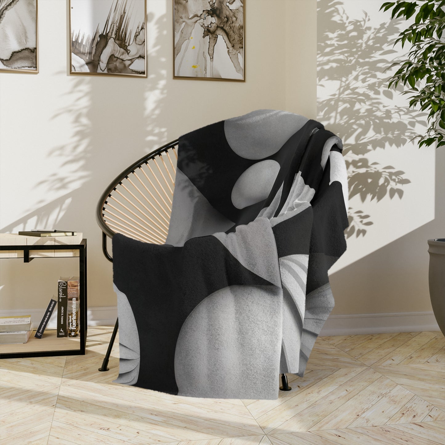 3D Geometric Velveteen Blanket