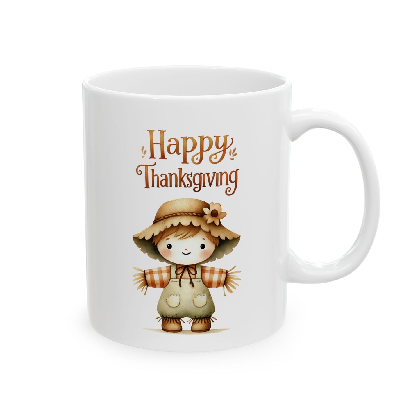 Cute Scarecrow Thanksgiving Coffee Mug