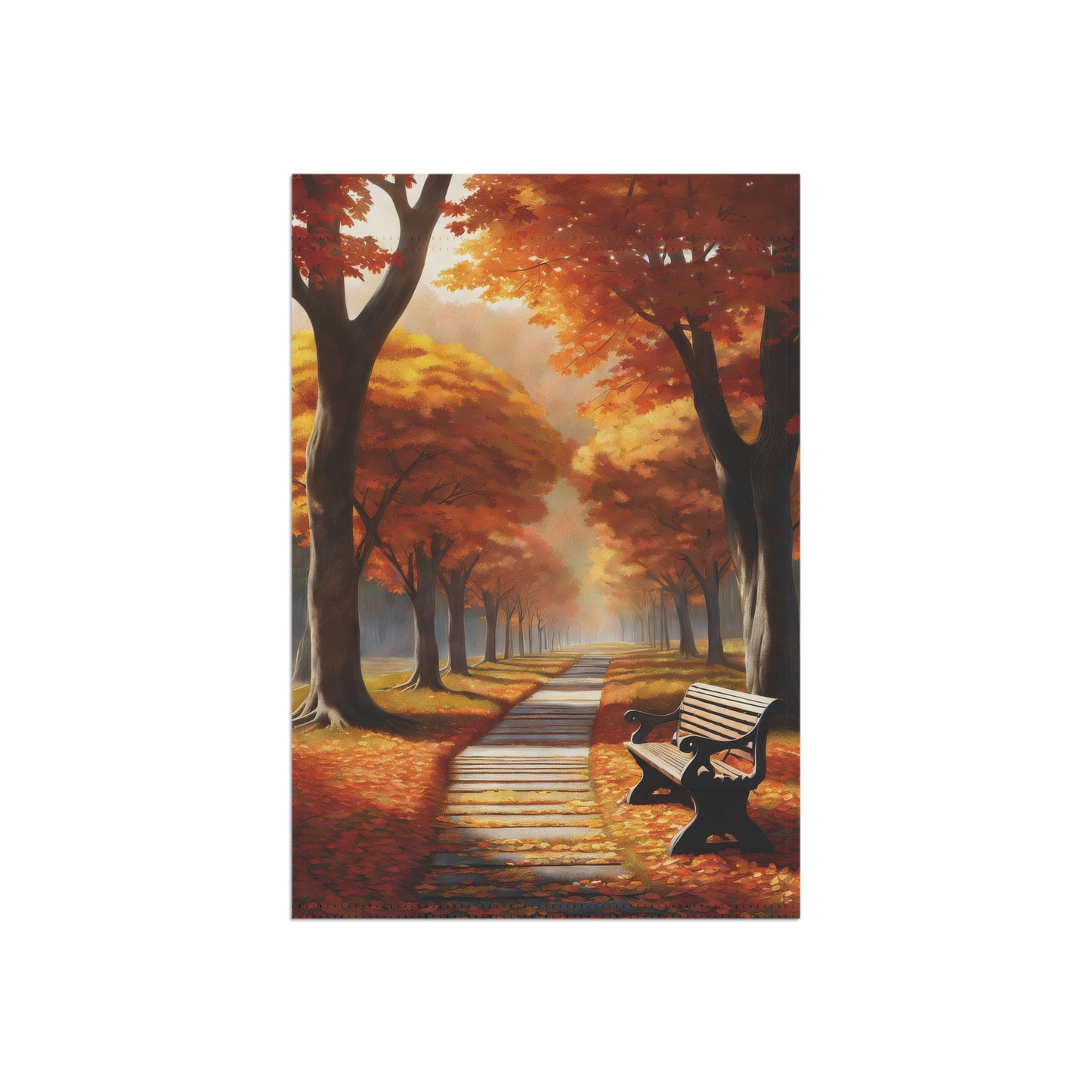 Picturesque Fall Garden Flag