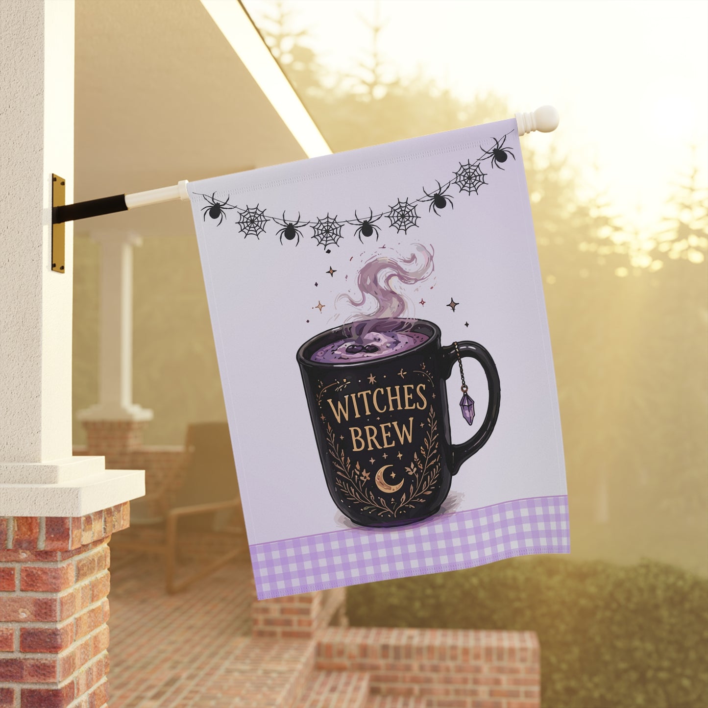 Witches Brew Halloween Garden Flag