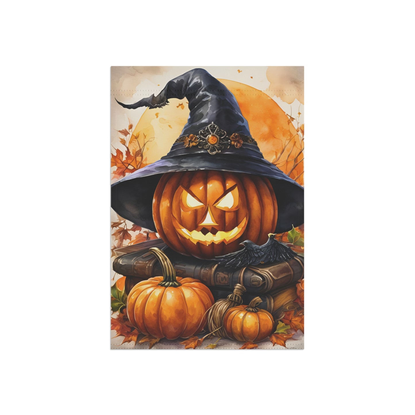 Halloween Witch Pumpkin Garden Flag