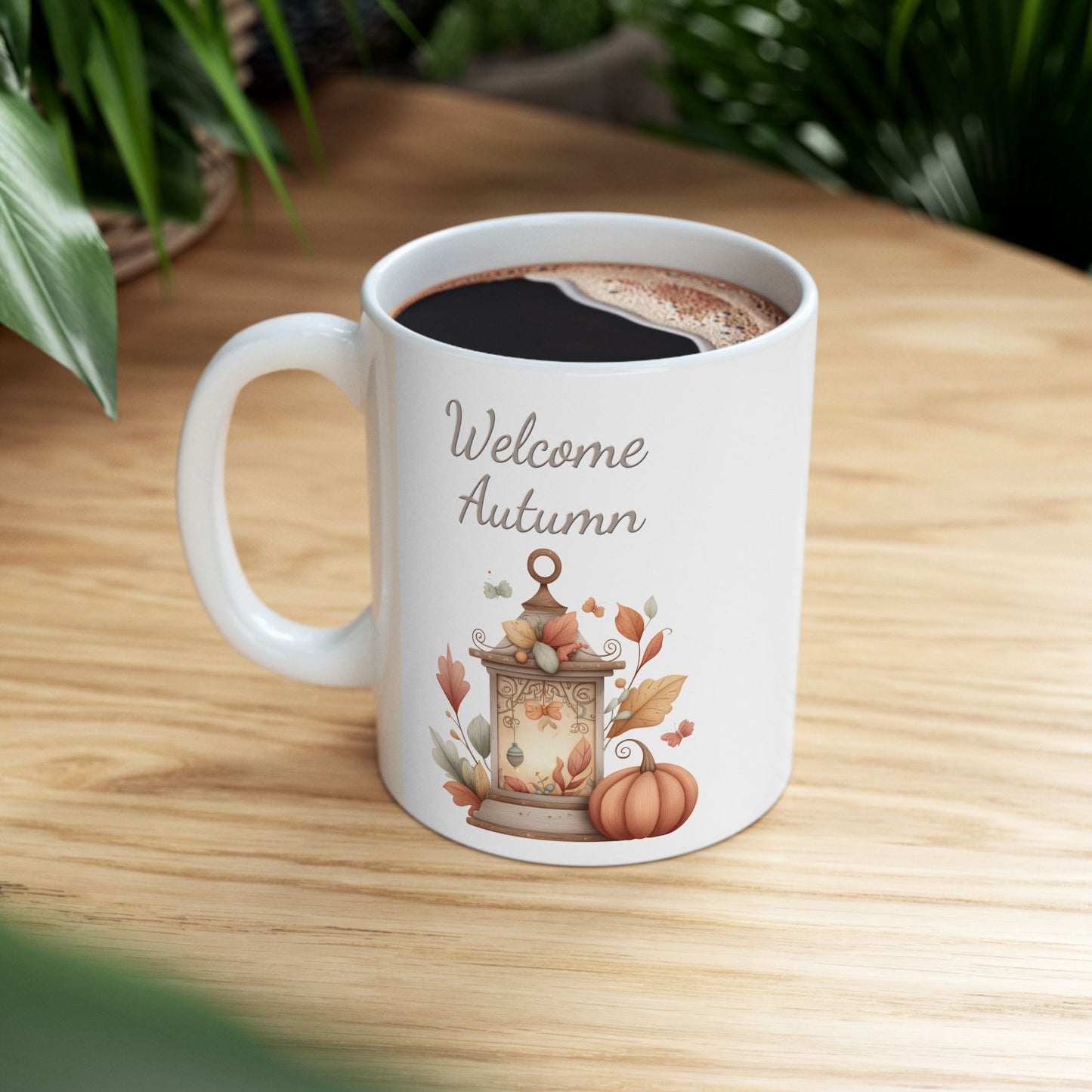 Autumn Vintage Lantern Ceramic Mug