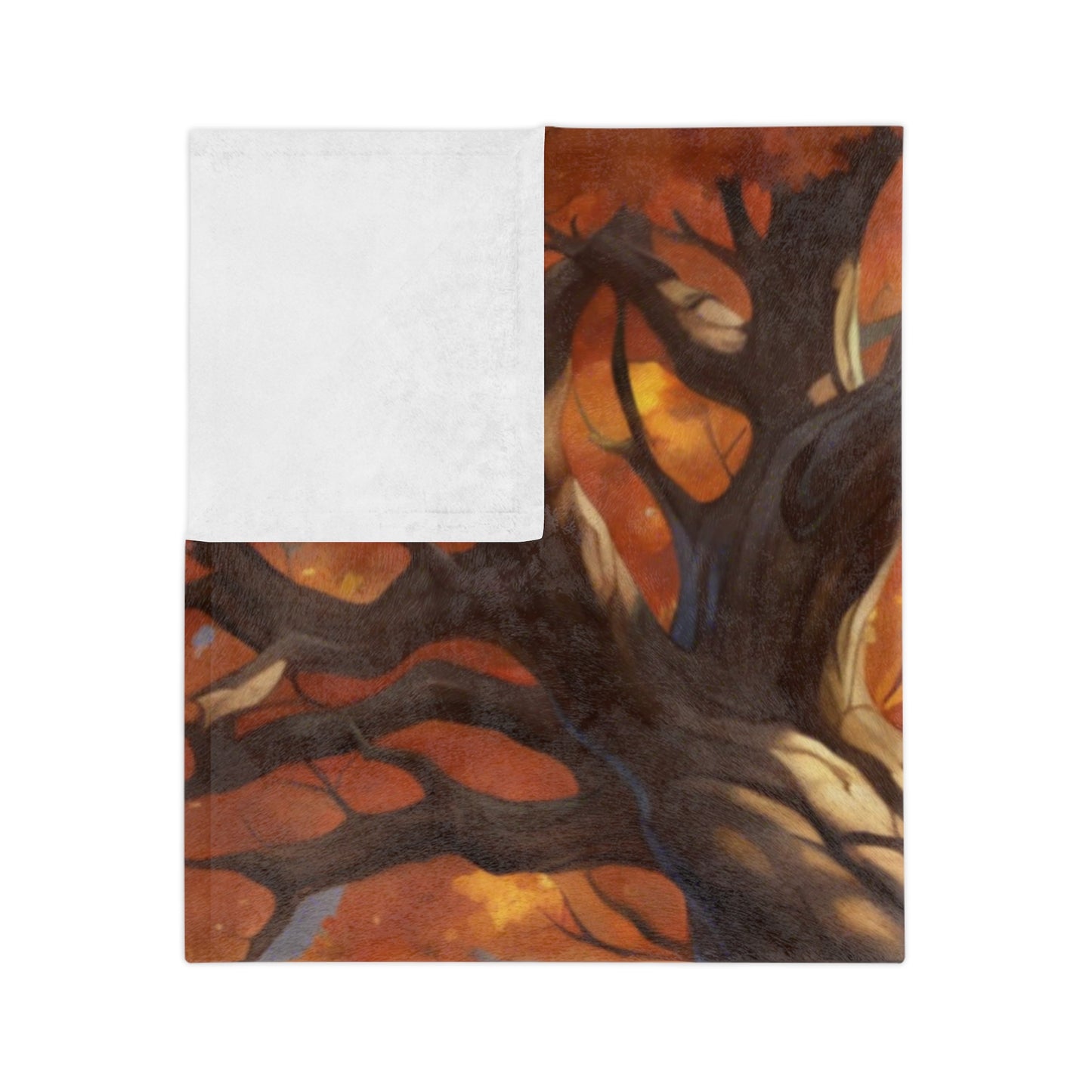 Majestic Autumn Tree Velveteen Blanket