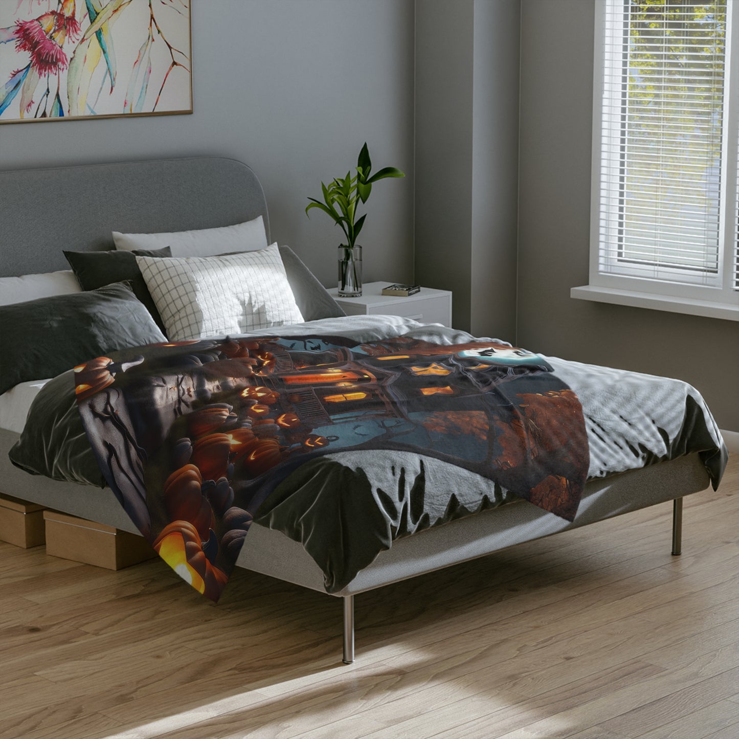 Enchanted Haunted House Halloween Plush Blanket