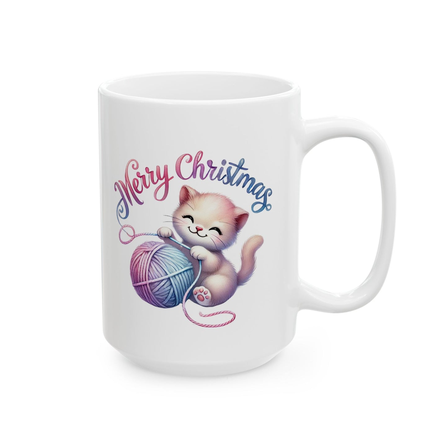 Merry Christmas Kitten Coffee Mug