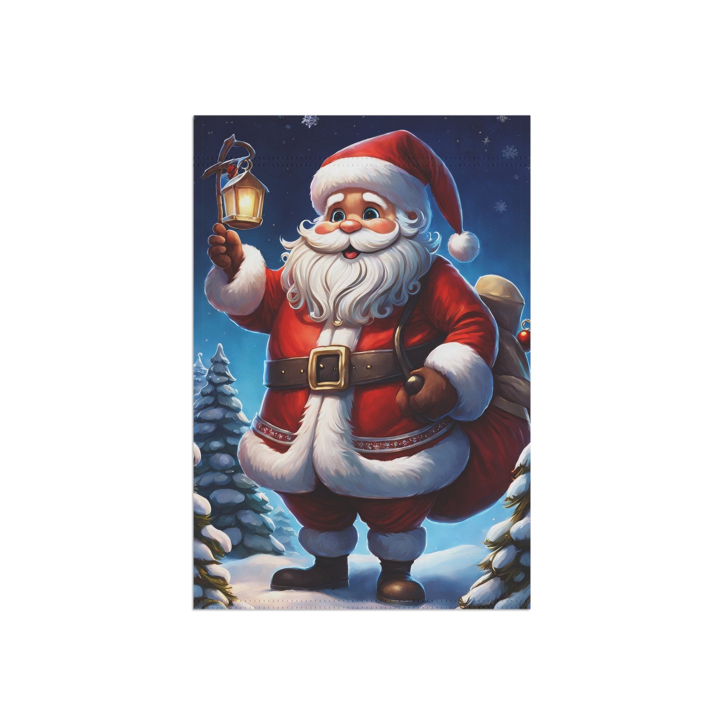 Jolly Classic Santa Holiday Garden Flag/ House Banner