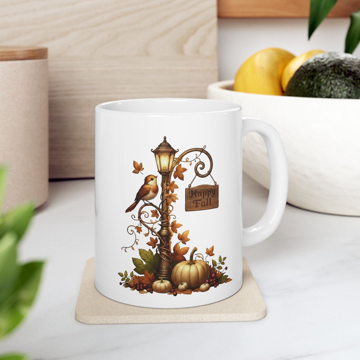 Happy Fall Little Bird Coffee Mug