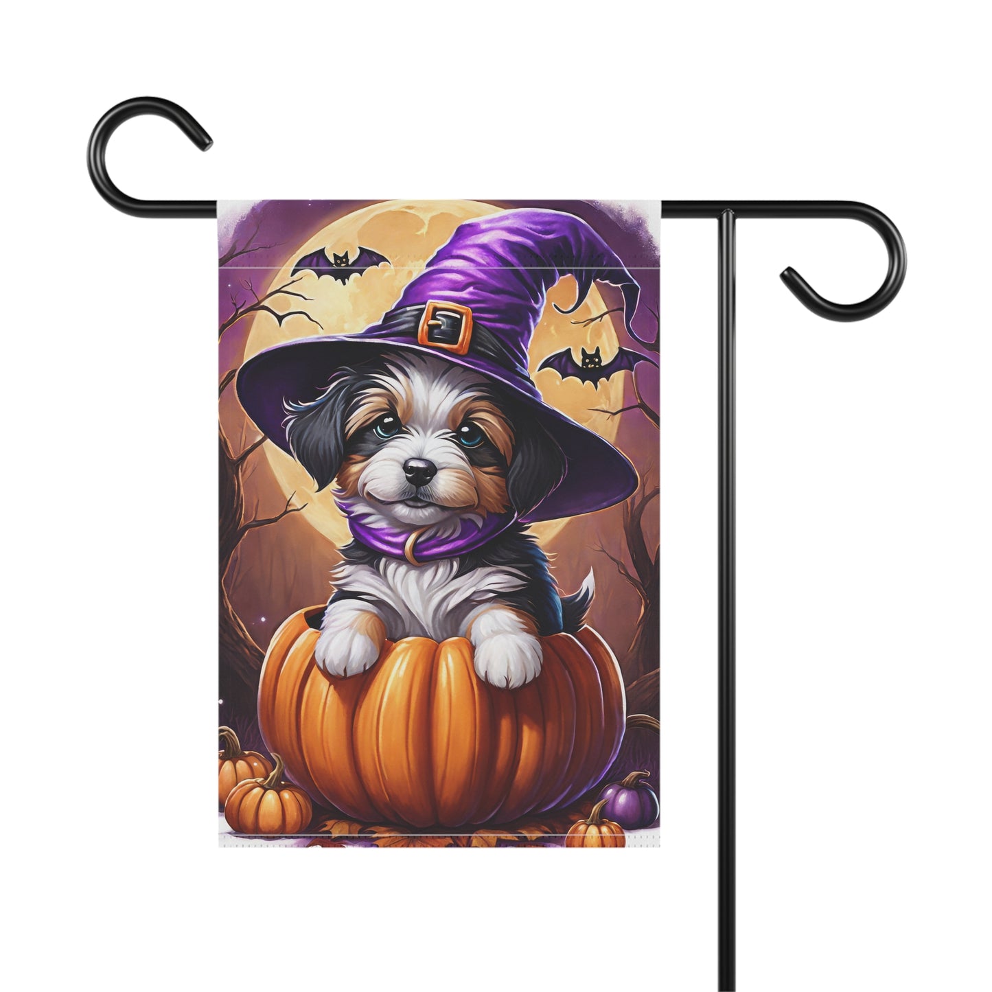 Adorable Halloween Puppy Garden Flag/ House Banner