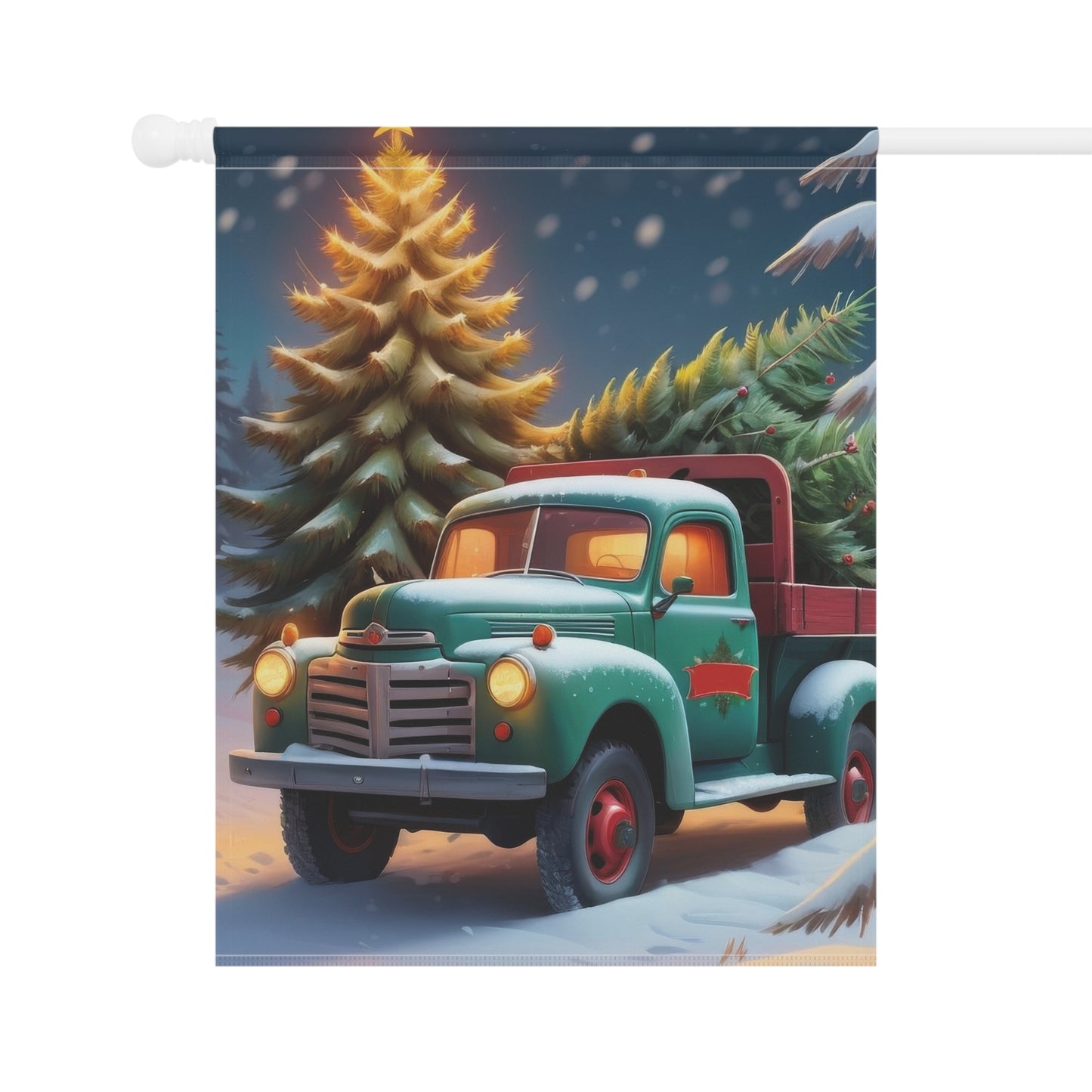 Old Fashioned Truck Holiday Garden Flag