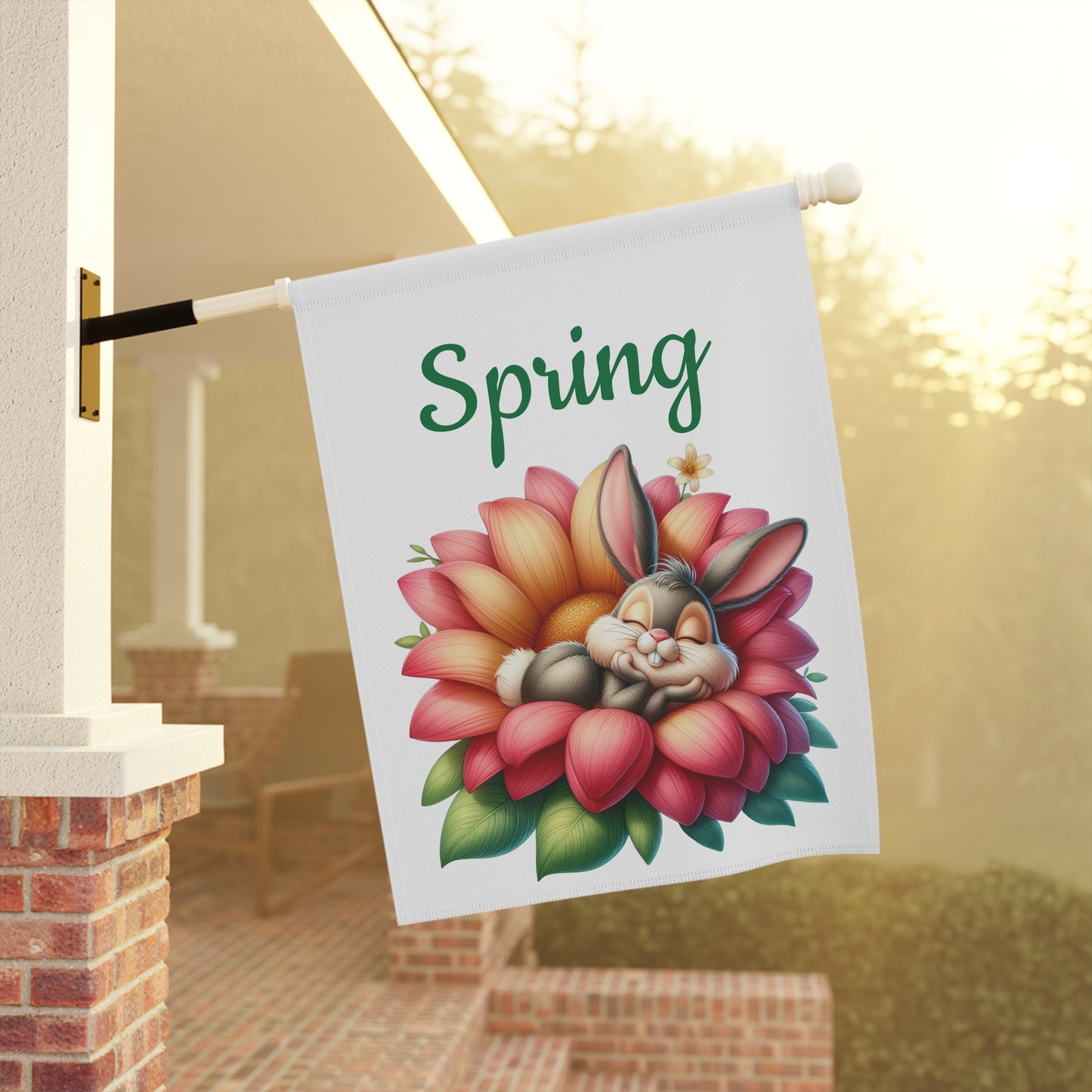 Sleeping Bunny Spring Garden Flag