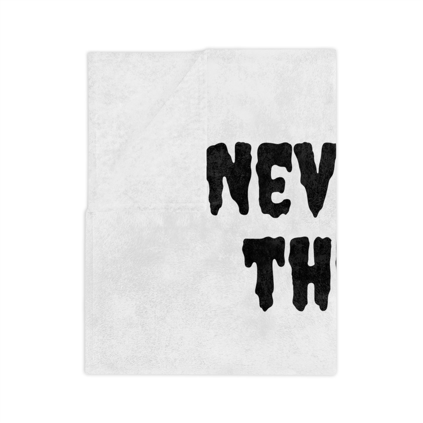 "Never Trust The Living" Spooky Scarecrow Halloween Plush Blanket